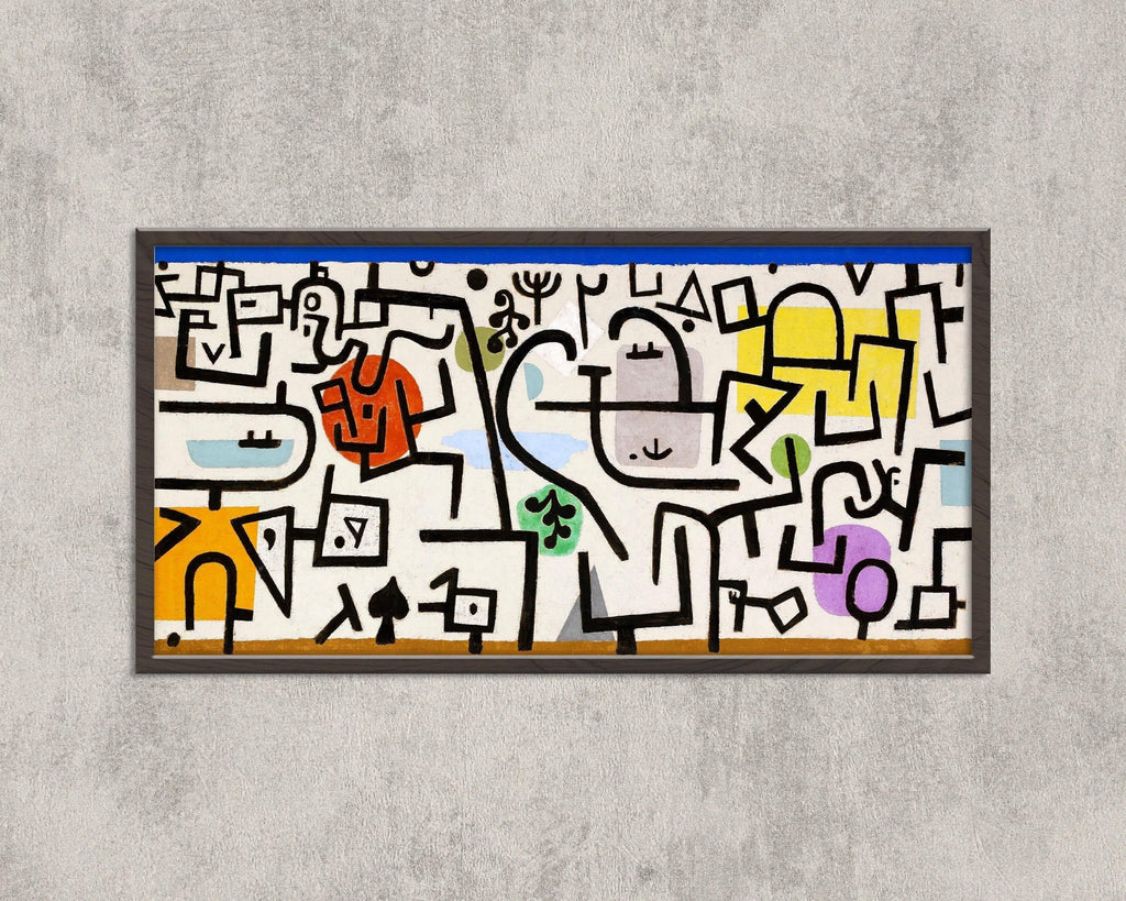 Paul Klee - Rich Harbour | Art panoramique abstrait moderne (disponible encadré à la main ou non encadré) 2x1