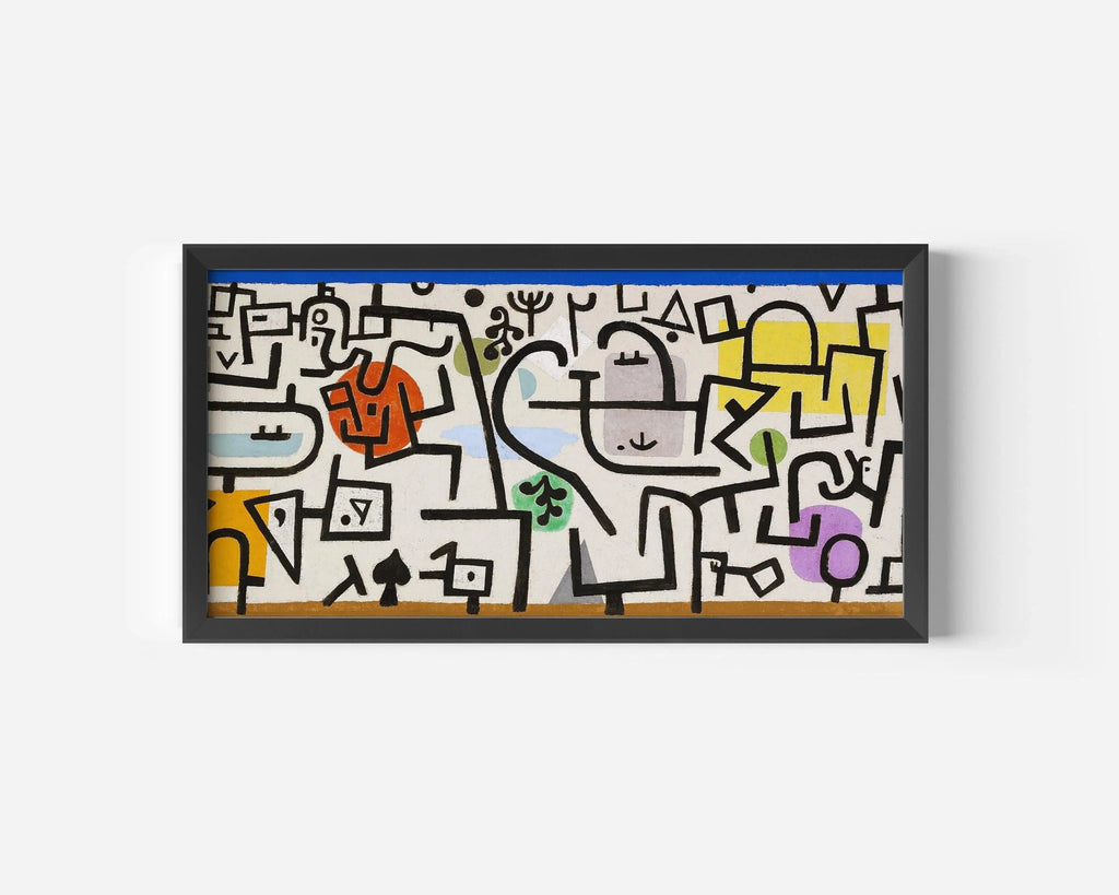 Paul Klee - Rich Harbour | Art panoramique abstrait moderne (disponible encadré à la main ou non encadré) 2x1