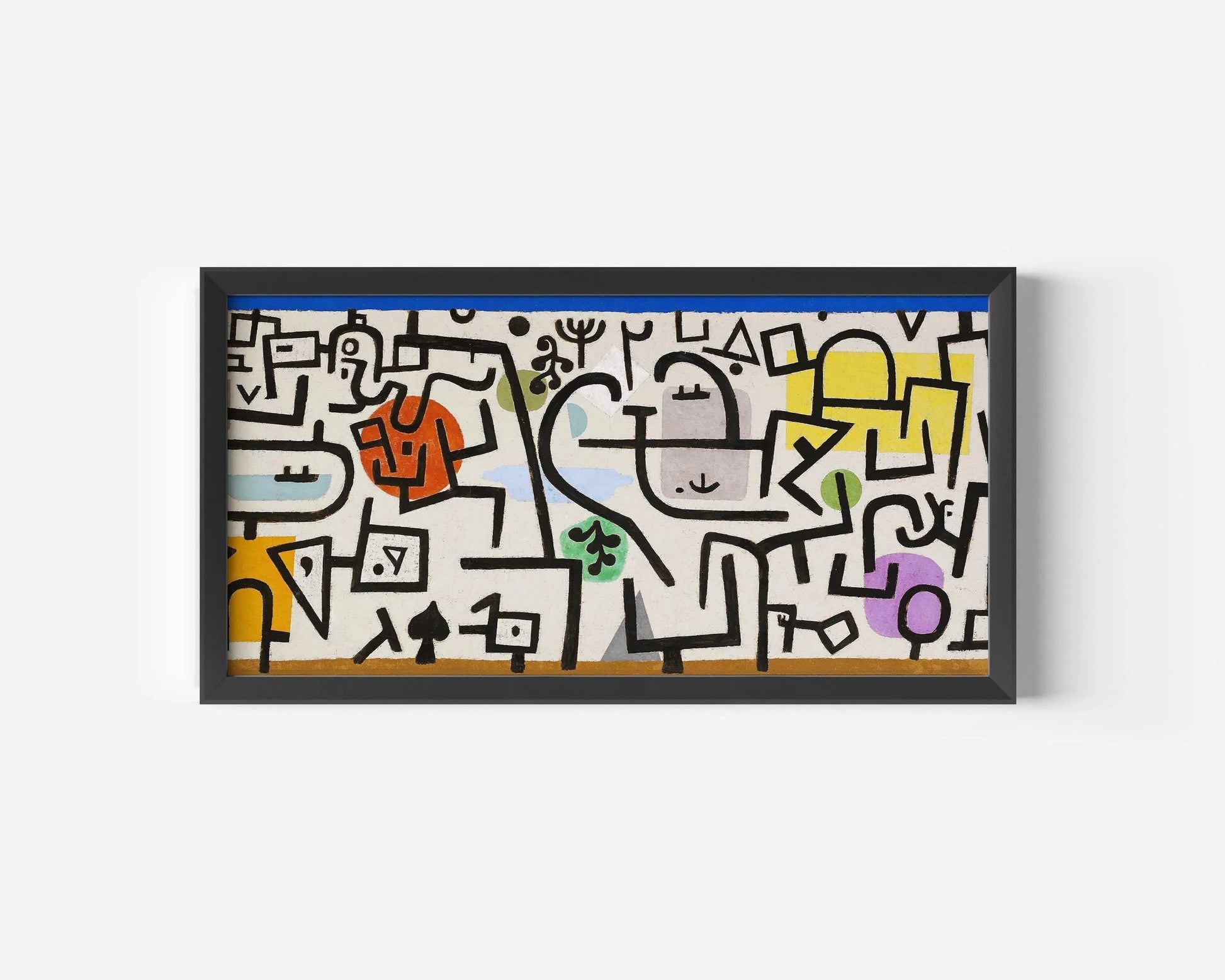 Paul Klee - Rich Harbour | Art panoramique abstrait moderne (disponible encadré à la main ou non encadré) 2x1