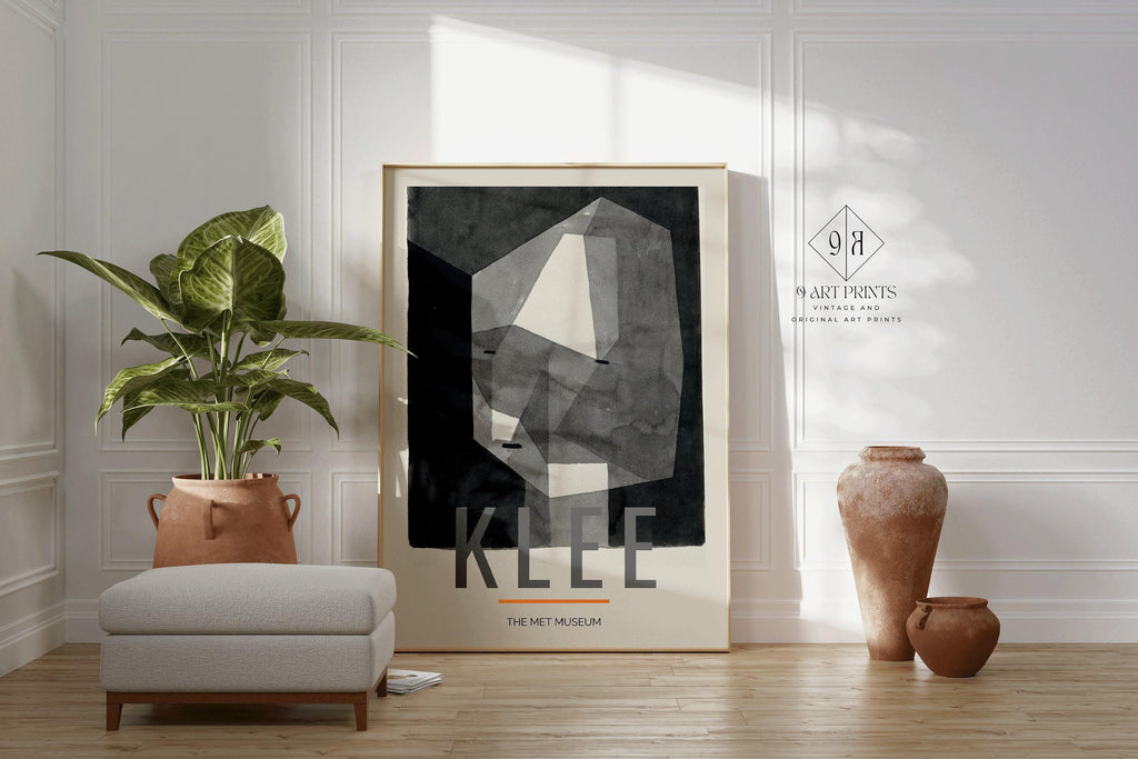 Paul Klee - Rough Cut Head | Neutral Modern Art Exhibition Poster (available handframed or unframed)