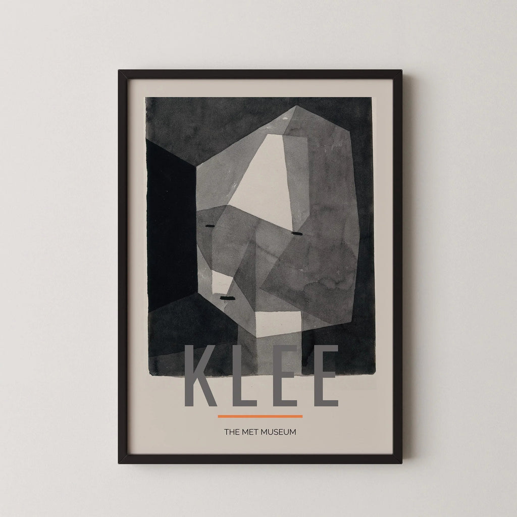 Paul Klee - Rough Cut Head | Neutral Modern Art Exhibition Poster (available handframed or unframed)