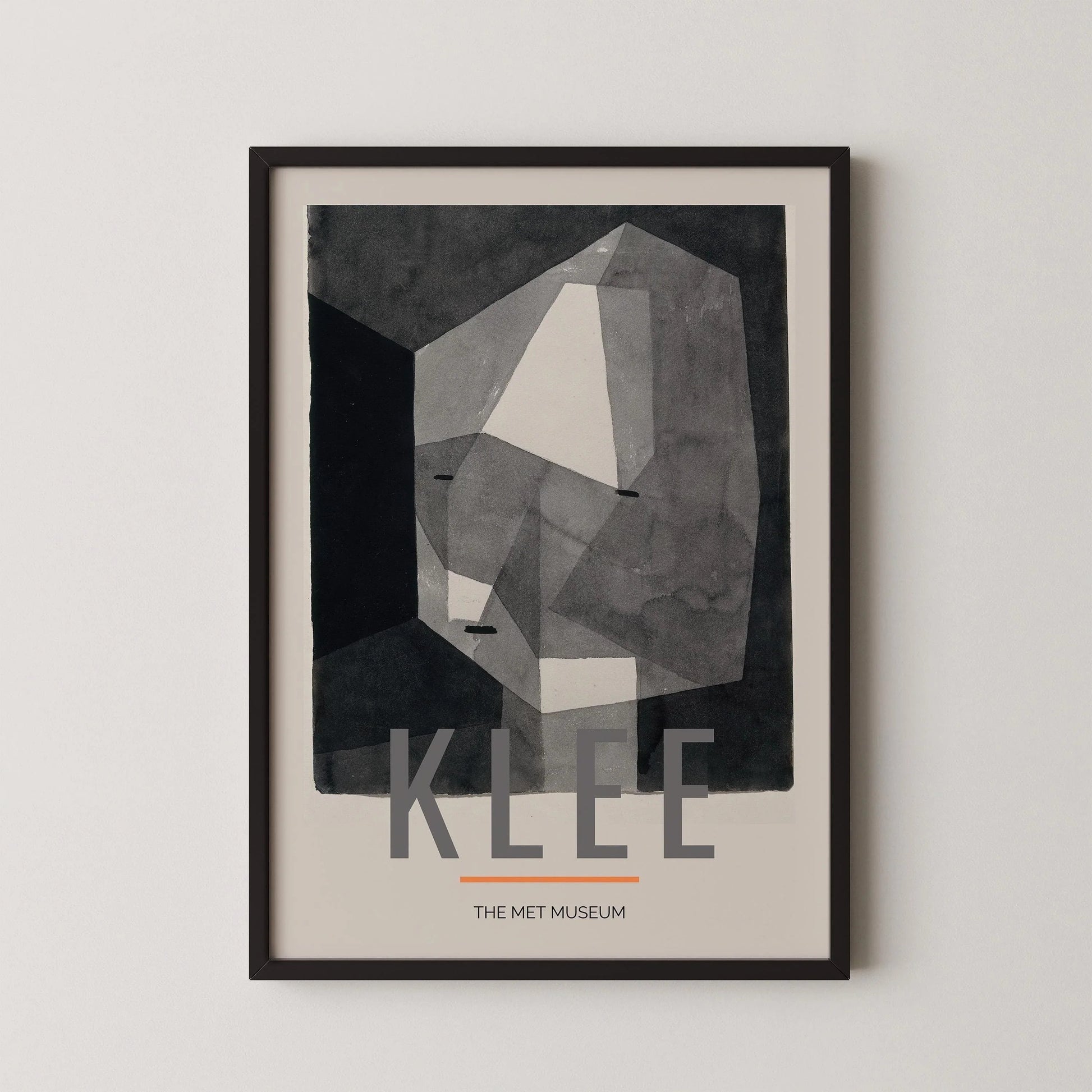 Paul Klee - Rough Cut Head | Neutral Modern Art Exhibition Poster (available handframed or unframed)