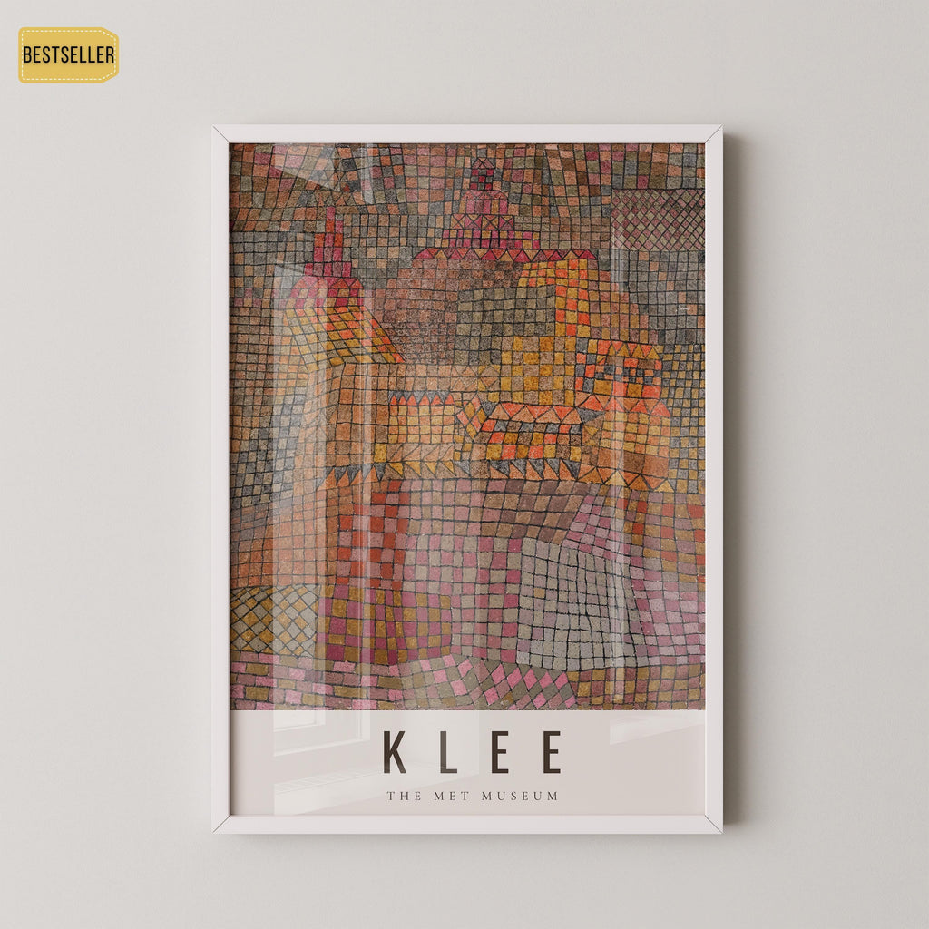 Estampe du château de Stadtburg par Paul Klee : Art abstrait moderne, impression giclée sur papier gravure