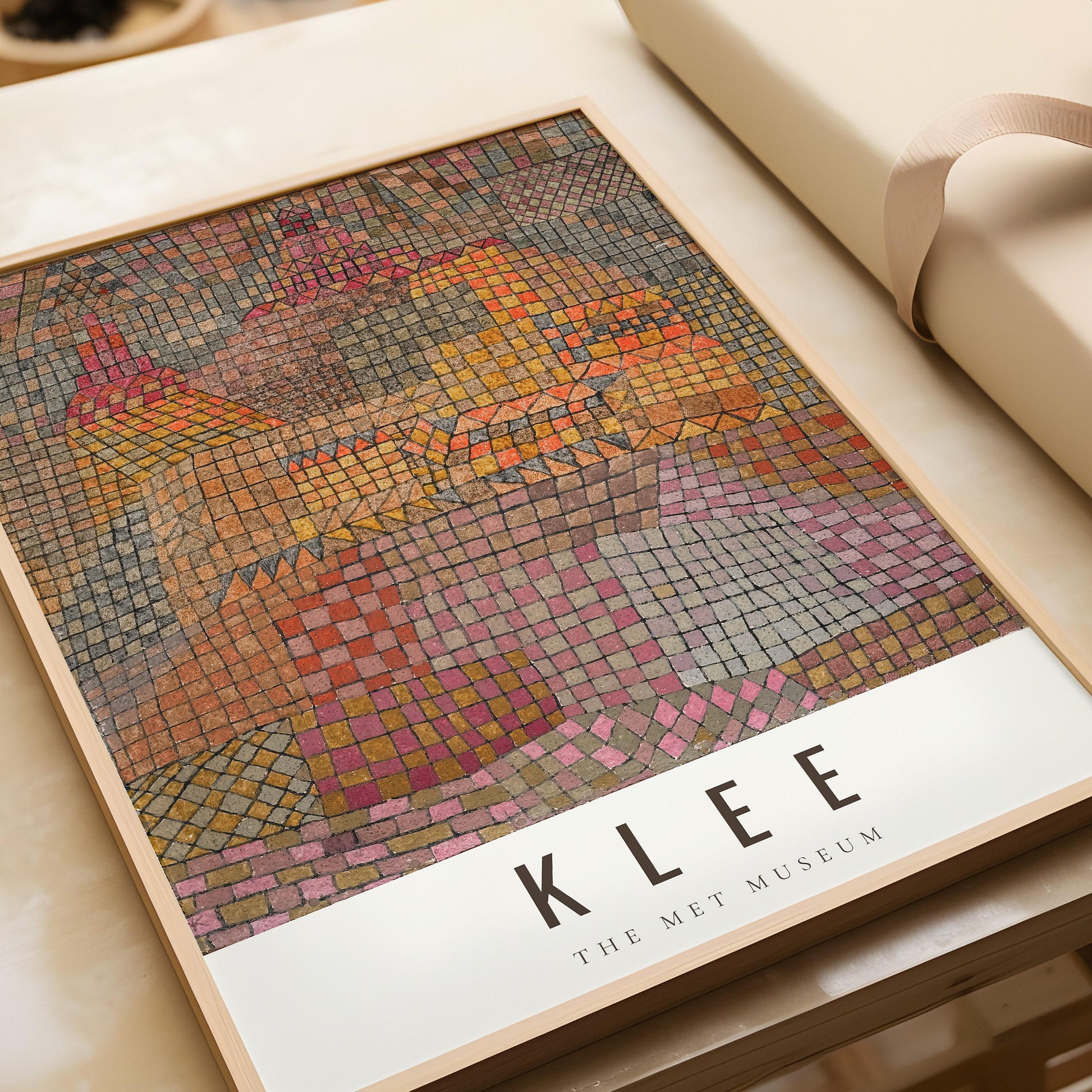 Estampe du château de Stadtburg par Paul Klee : Art abstrait moderne, impression giclée sur papier gravure