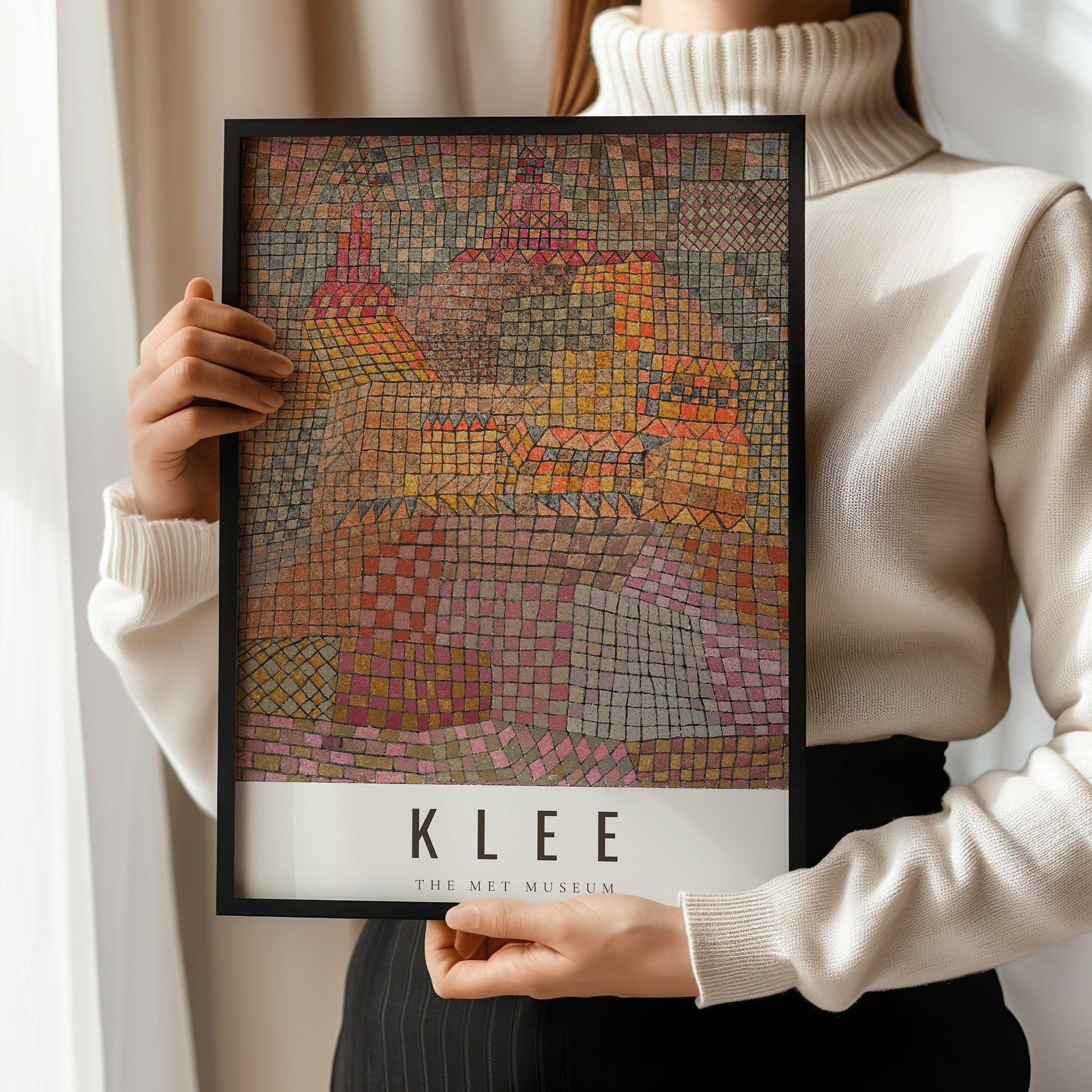 Estampe du château de Stadtburg par Paul Klee : Art abstrait moderne, impression giclée sur papier gravure
