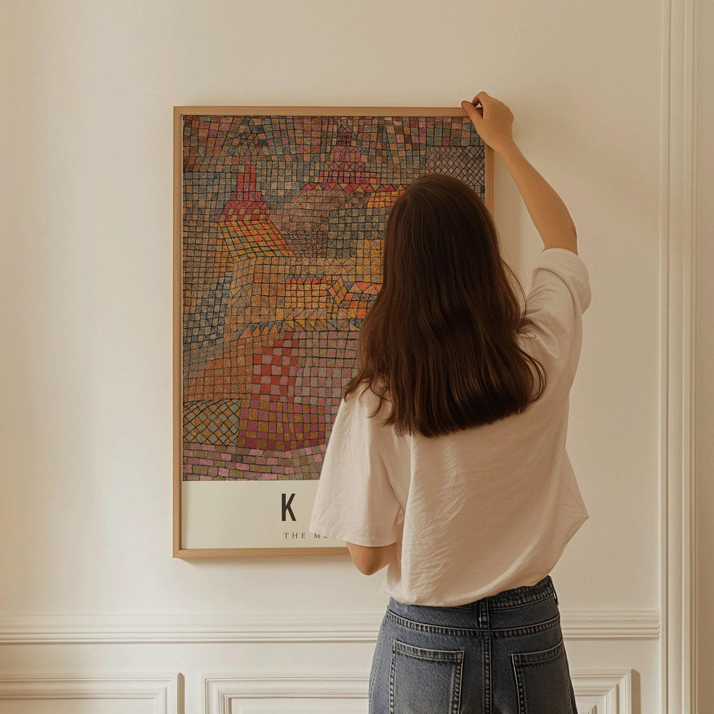 Estampe du château de Stadtburg par Paul Klee : Art abstrait moderne, impression giclée sur papier gravure