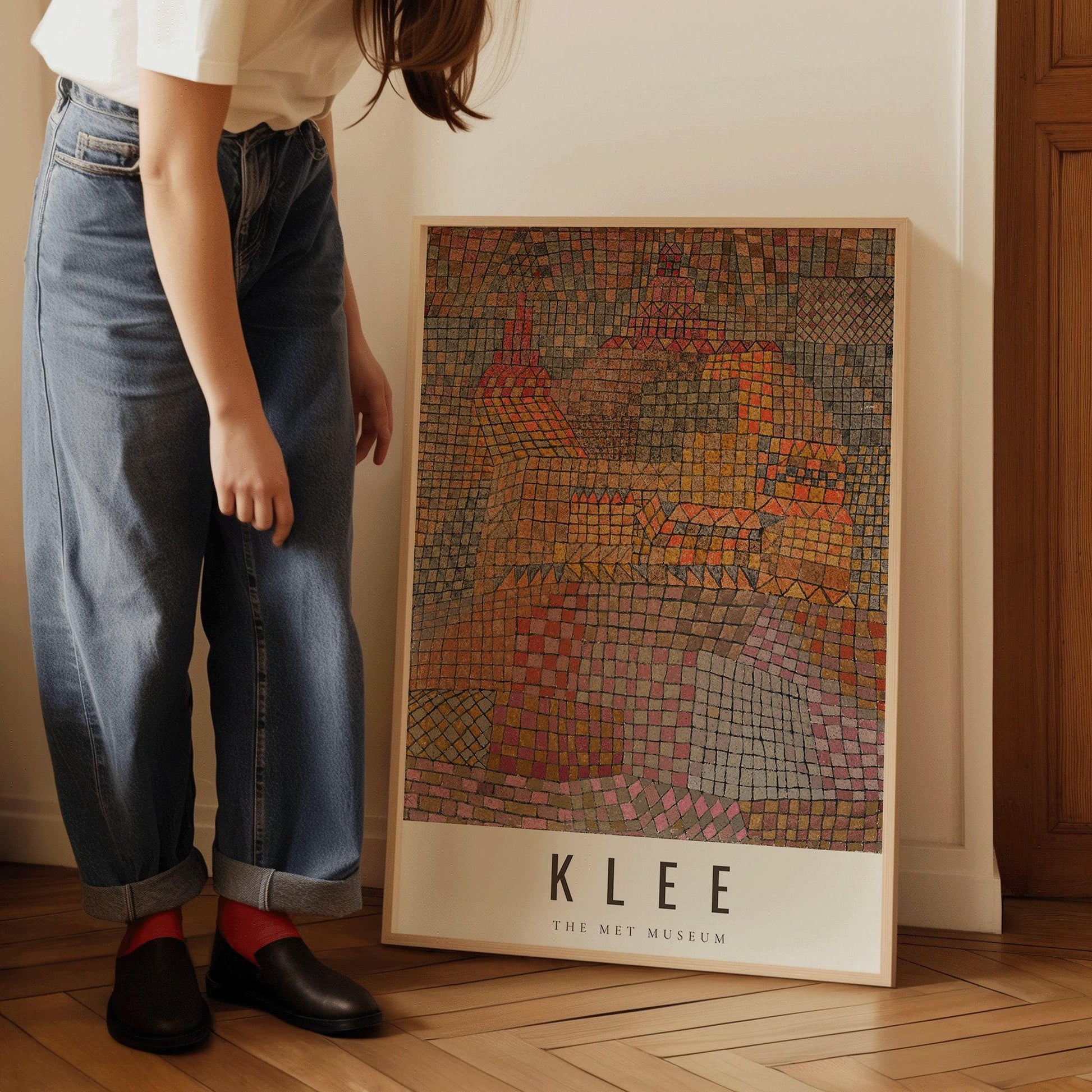 Estampe du château de Stadtburg par Paul Klee : Art abstrait moderne, impression giclée sur papier gravure