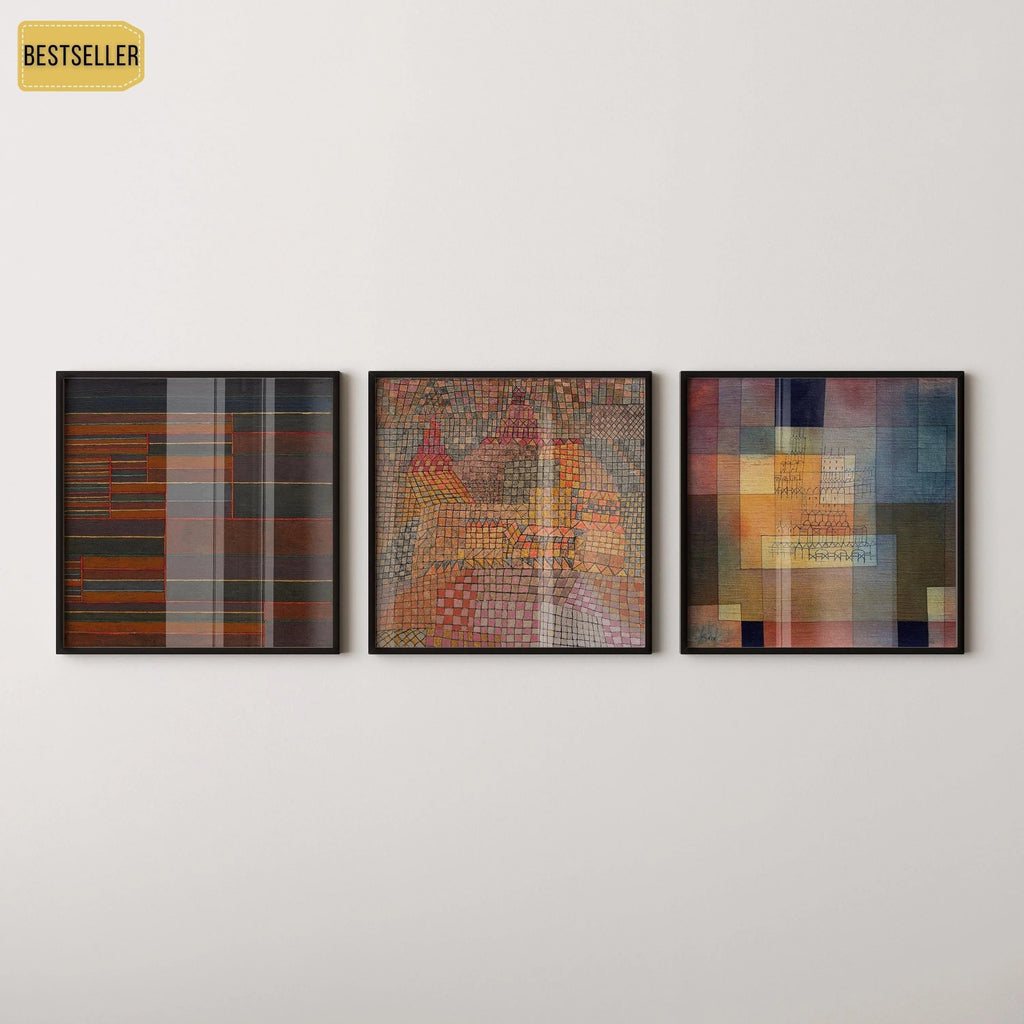 Trio de Paul Klee : Tirages d’art giclée sur papier Hahnemühle