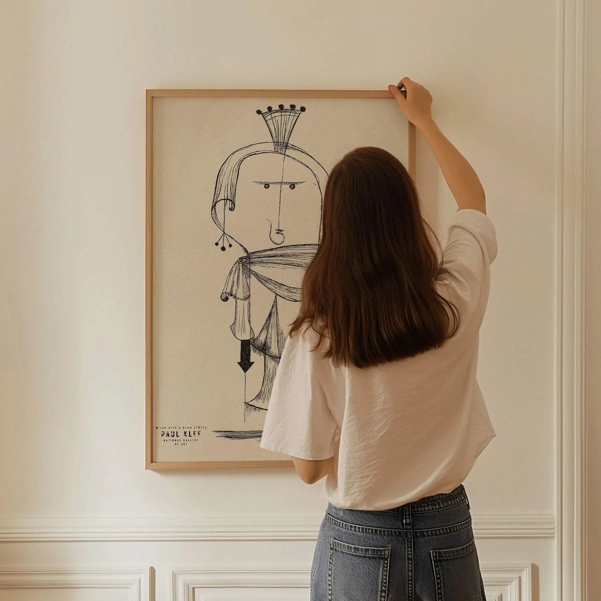 Estampe de sorcière de Paul Klee : Affiche d'exposition d'art moderne