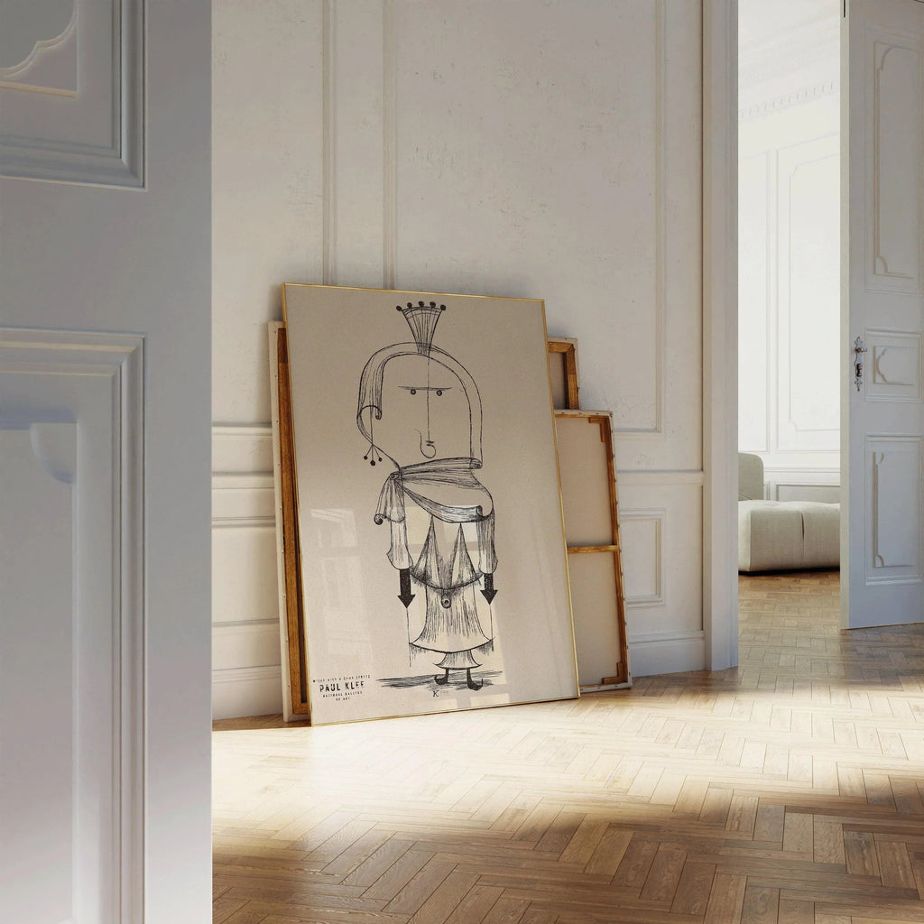 Estampe de sorcière de Paul Klee : Affiche d'exposition d'art moderne