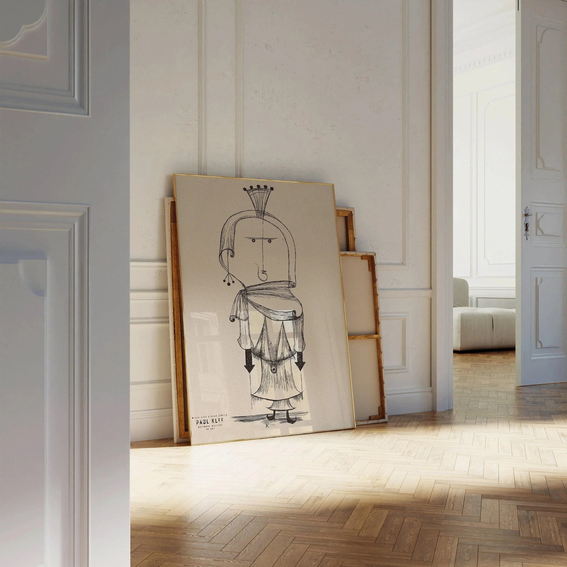Estampe de sorcière de Paul Klee : Affiche d'exposition d'art moderne