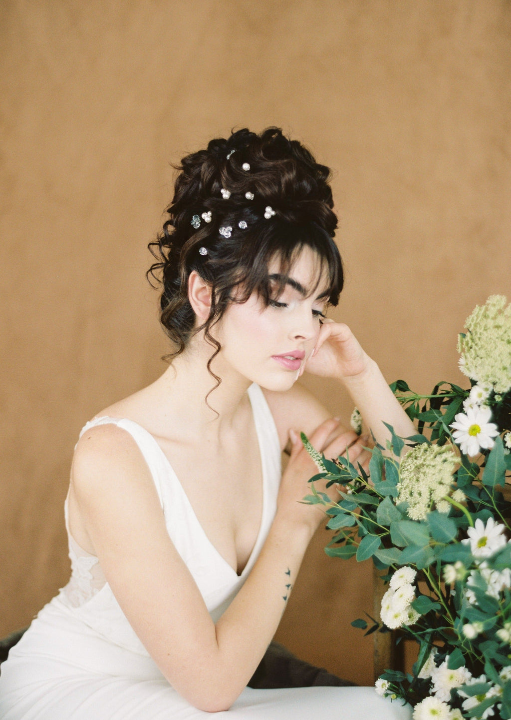 MILLIE Crystal and Pearl Cluster Hair Pins