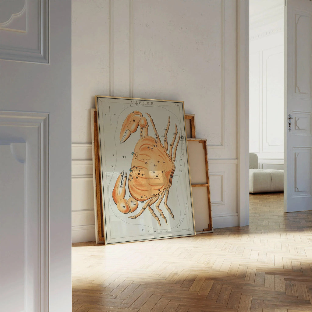 Affiche astrologique vintage personnalisable - Cancer | Sidney Hall Art (disponible encadrée ou non encadrée)