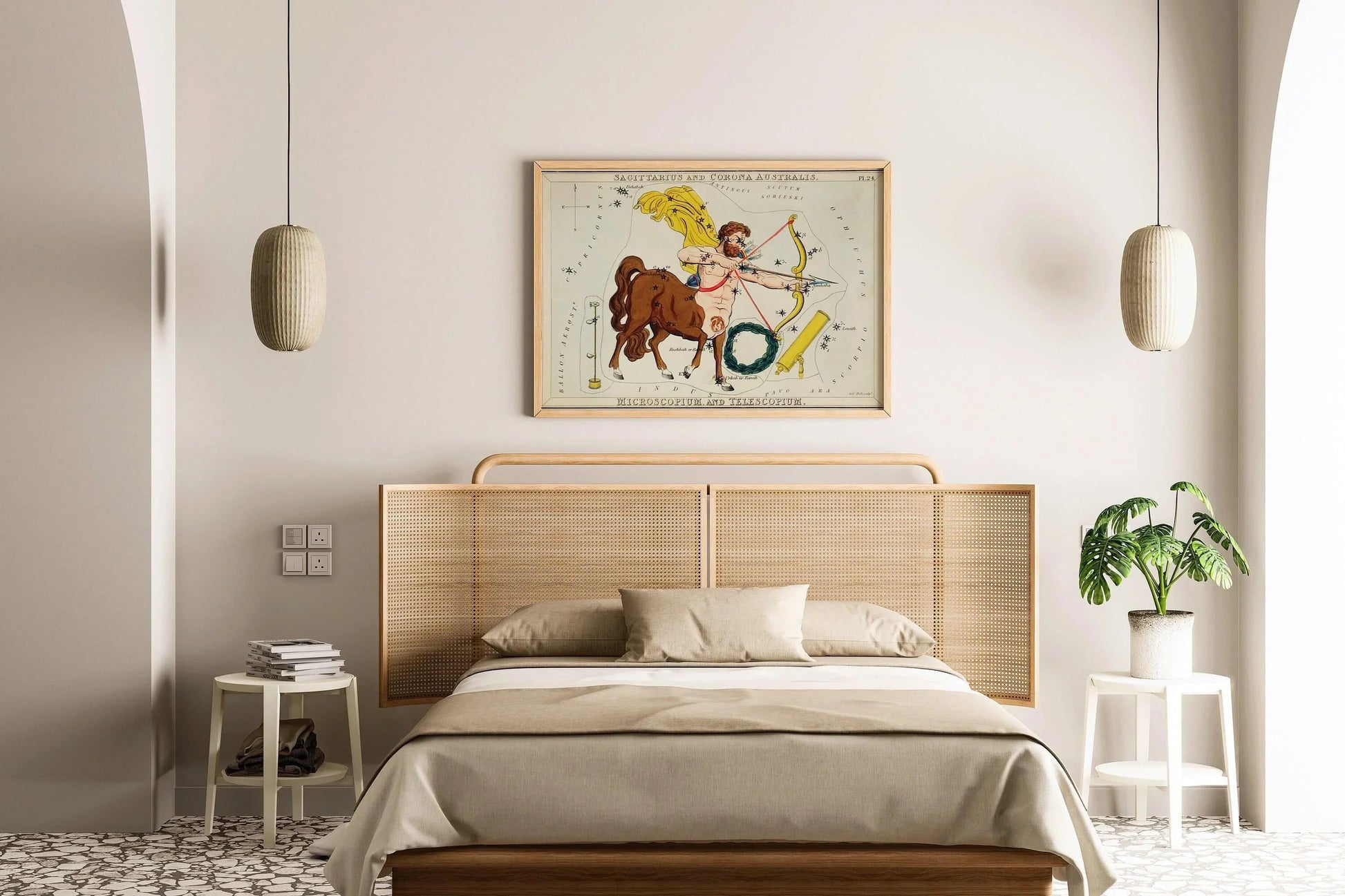 Affiche astrologique vintage personnalisable - Sagittaire | Sidney Hall Art (disponible encadrée ou non encadrée)