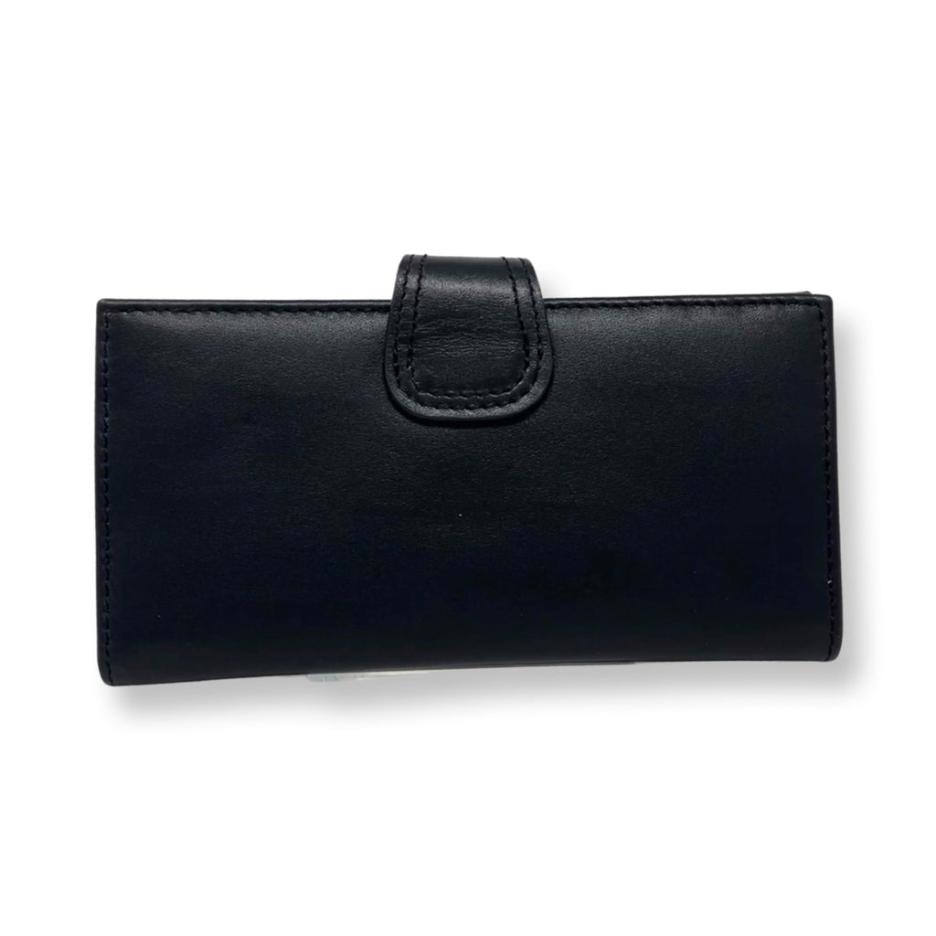 Small Genuine Leather Wallet Denise, Black