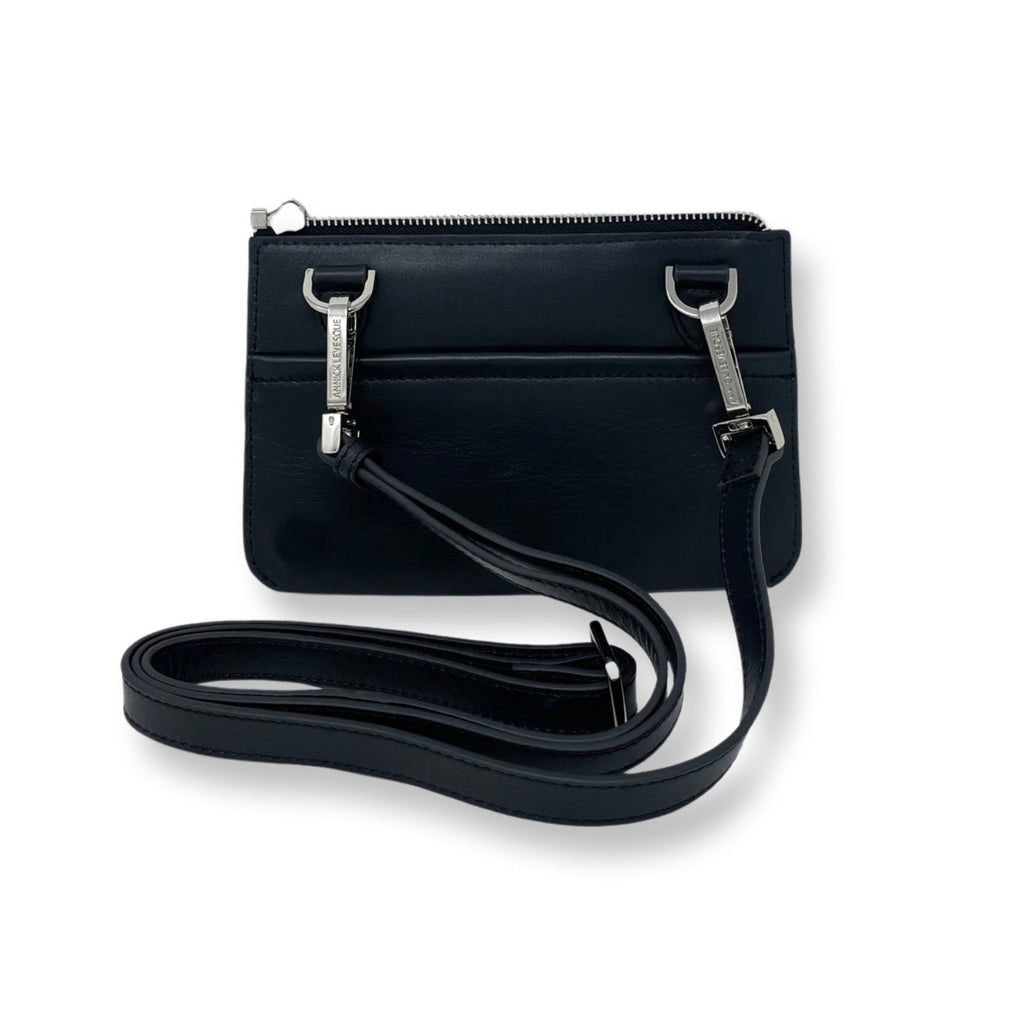 Small Black Leather Crossbody Bag - Brigitte - PREORDER