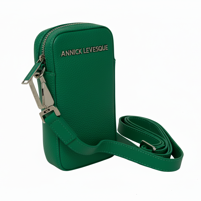 Small Green Leather Crossbody Bag | Marie-Pierre