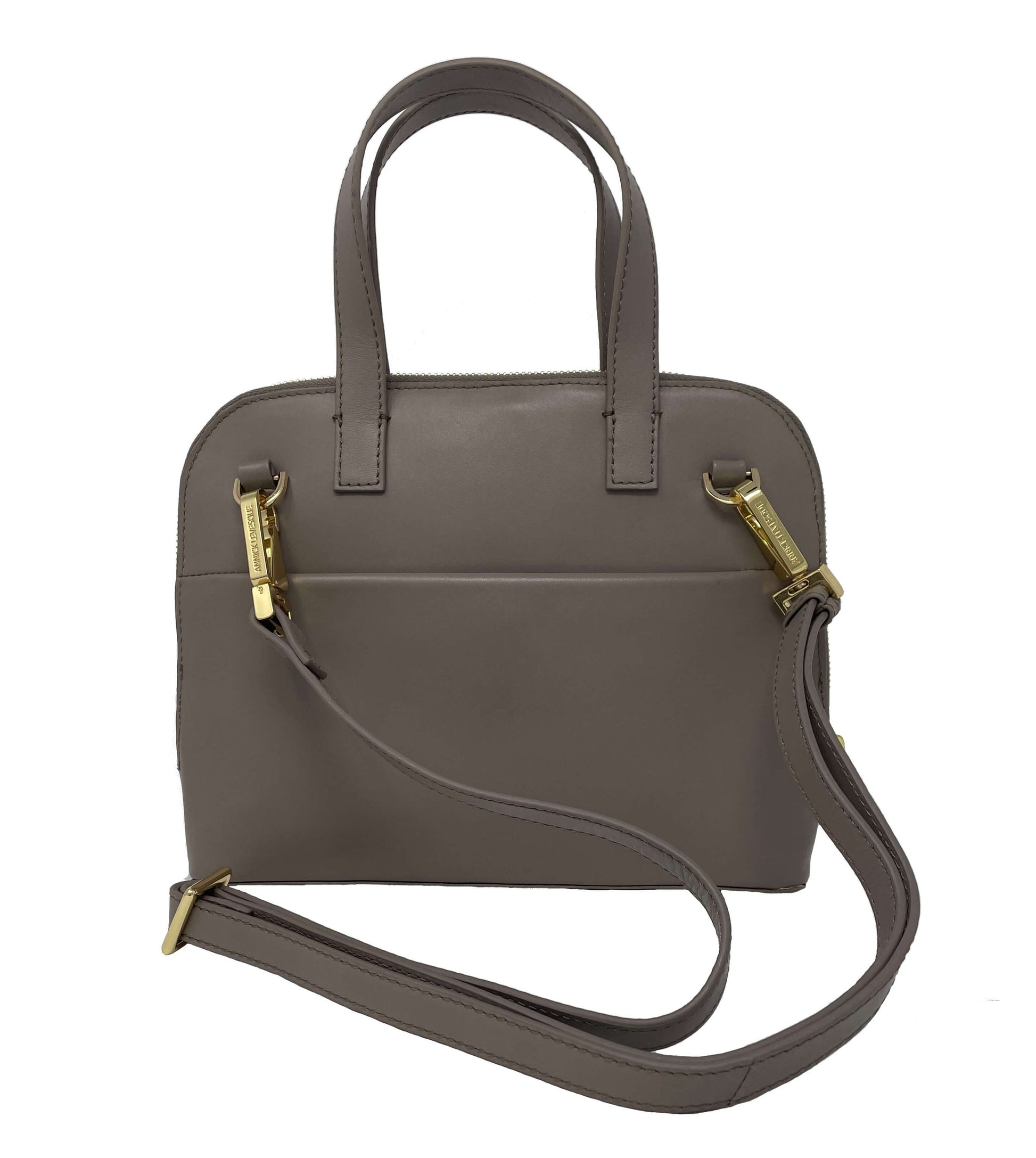 Taupe Leather Handbag | Justine