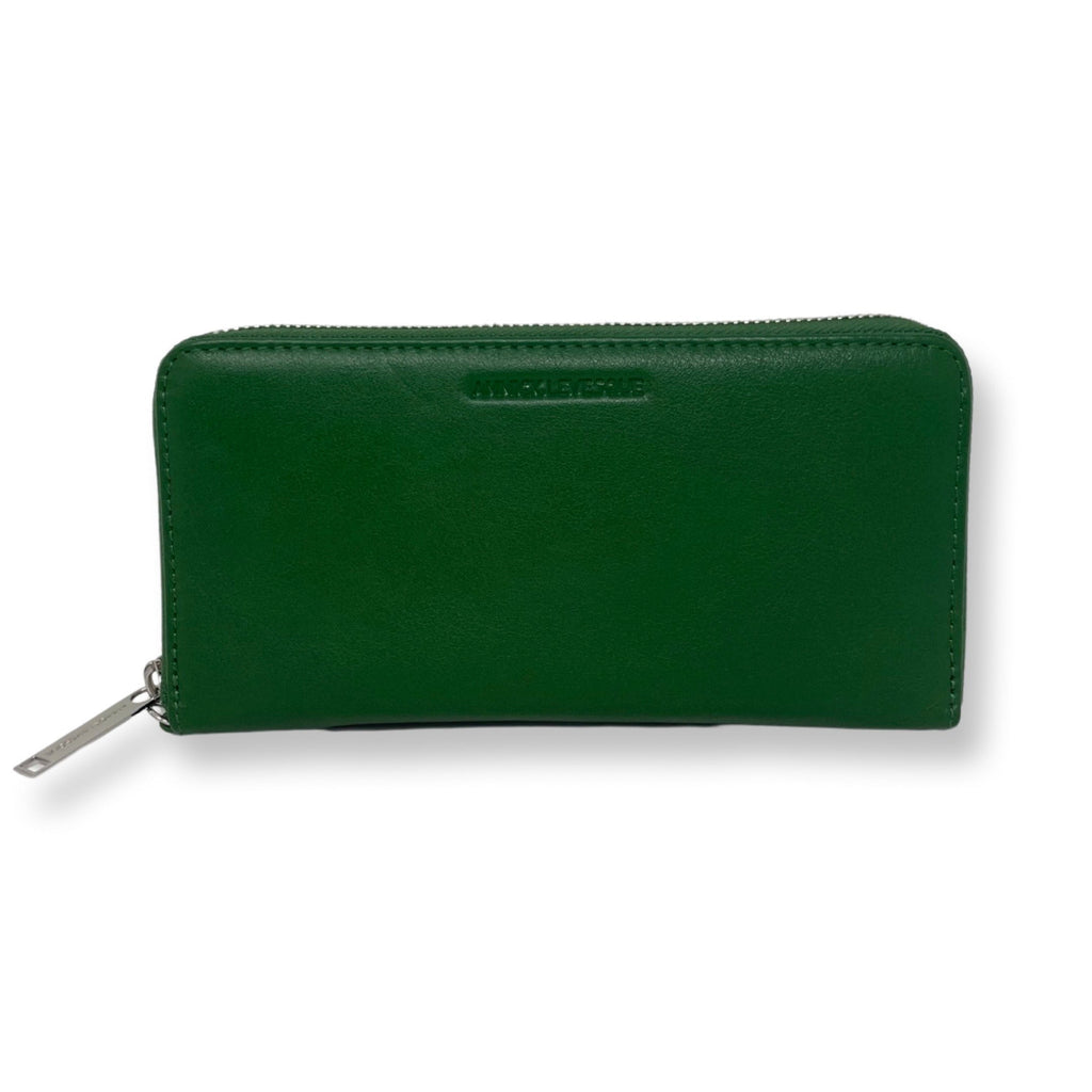Small Green Leather Wallet - Carla