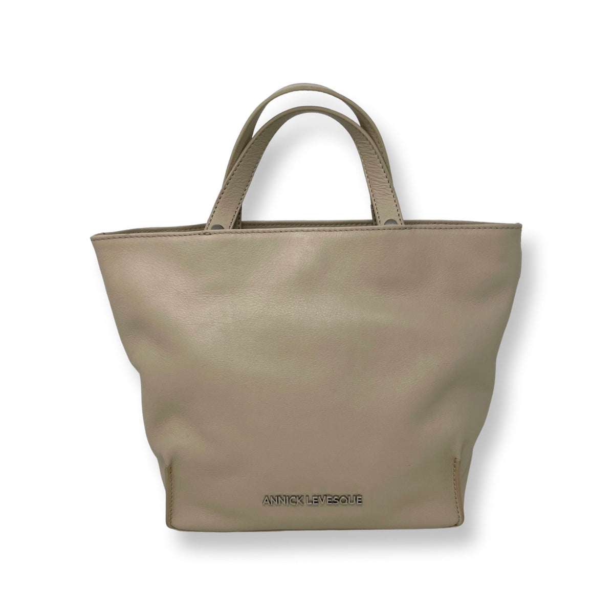Beige Genuine Leather Transformable Bag, Kelly