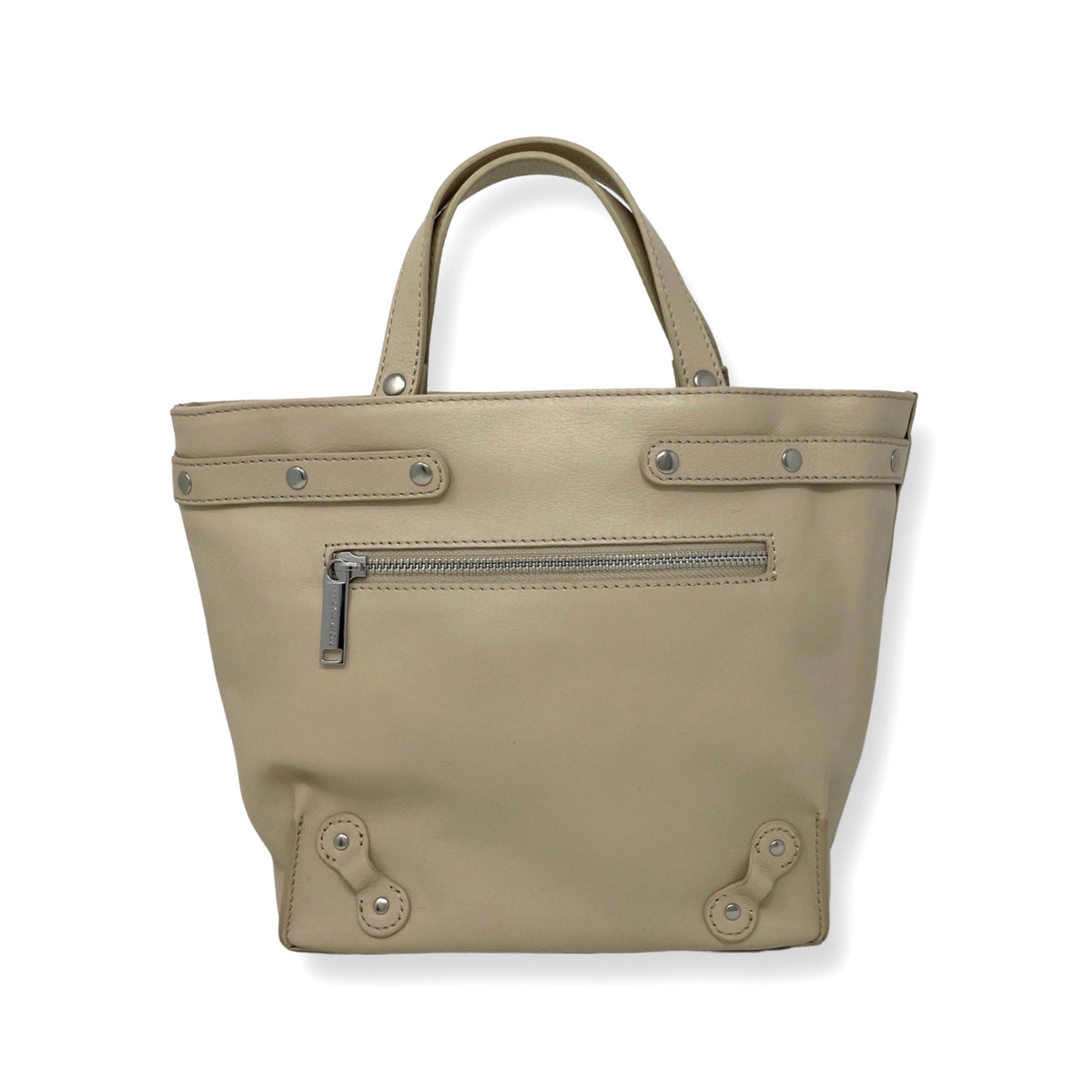 Beige Genuine Leather Transformable Bag, Kelly