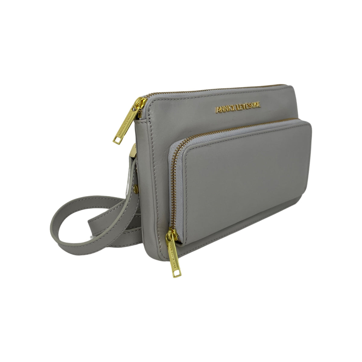 Small Pearl Leather Crossbody Wallet, Carmen