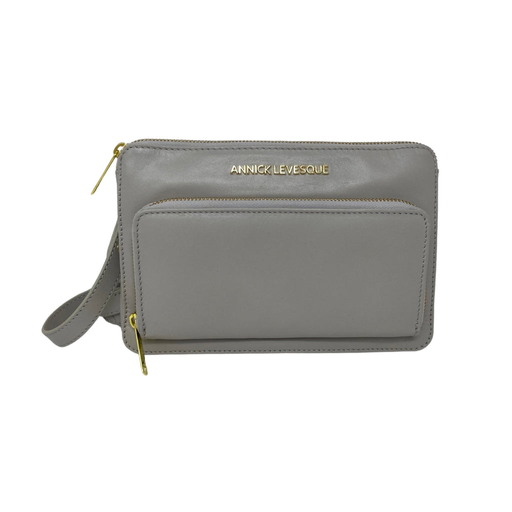 Small Pearl Leather Crossbody Wallet, Carmen