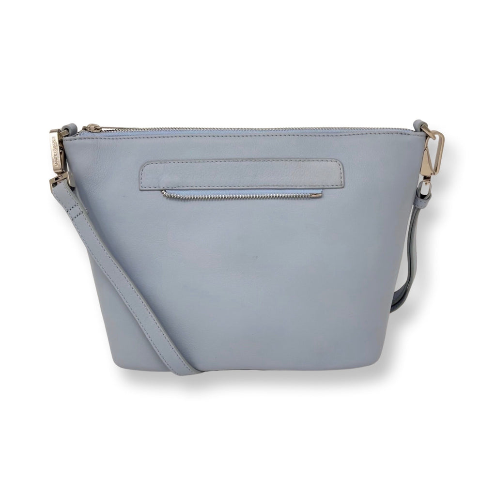 Powder Blue Leather Handbag, 2-in-1 | Lina