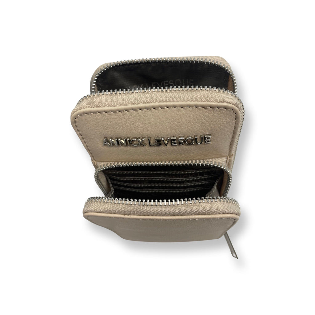 Small Beige Leather Crossbody Bag | Marie-Josée