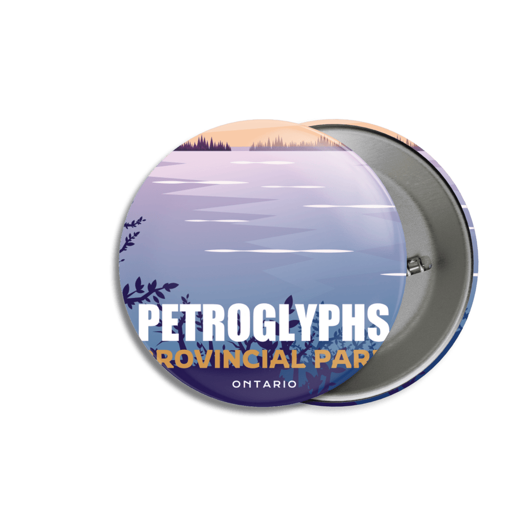 Petroglyphs Provincial Park of Ontario Pinback Button, Canada Parks