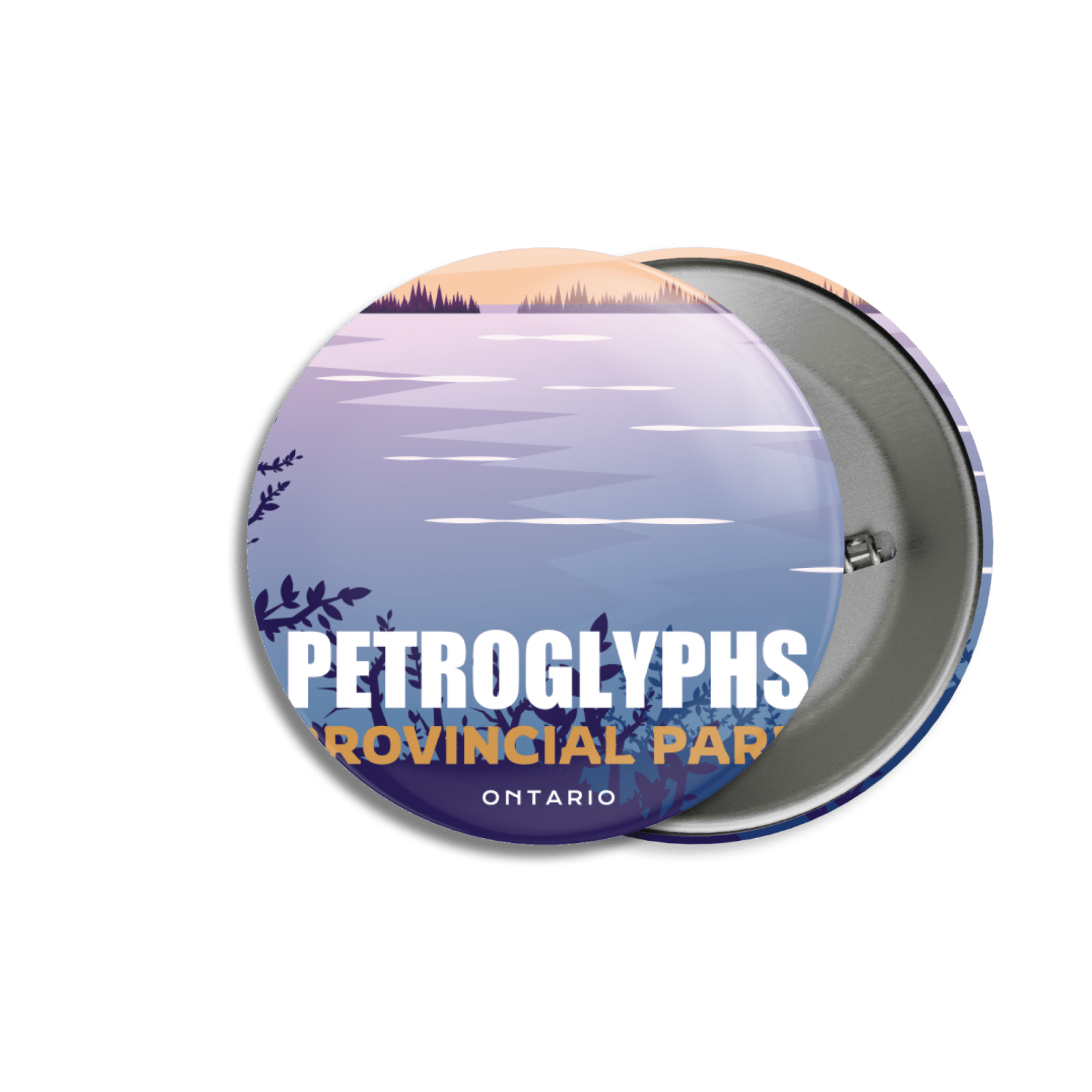 Petroglyphs Provincial Park of Ontario Pinback Button, Canada Parks