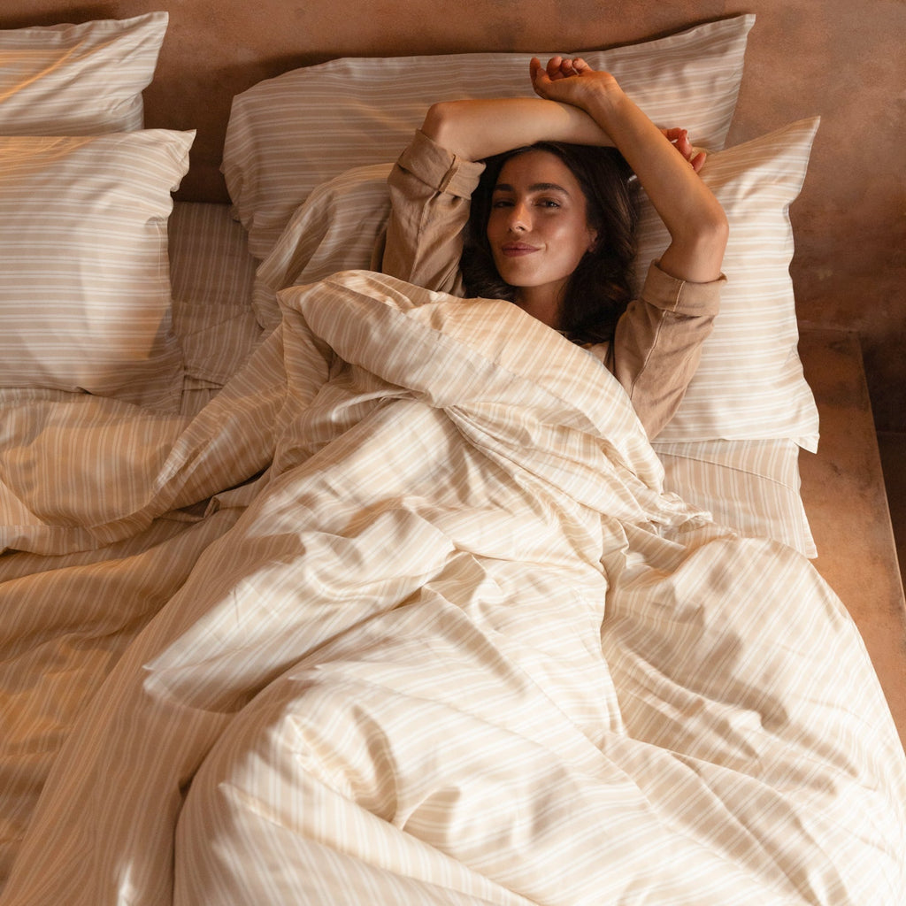 Ensemble de draps en satin de bambou biologique