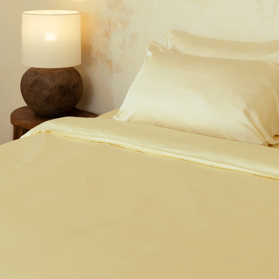 Ensemble de draps en satin de bambou biologique