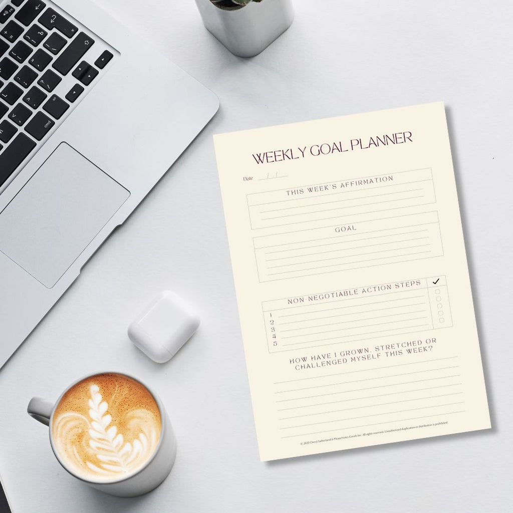 Physical Weekly Goal Planner