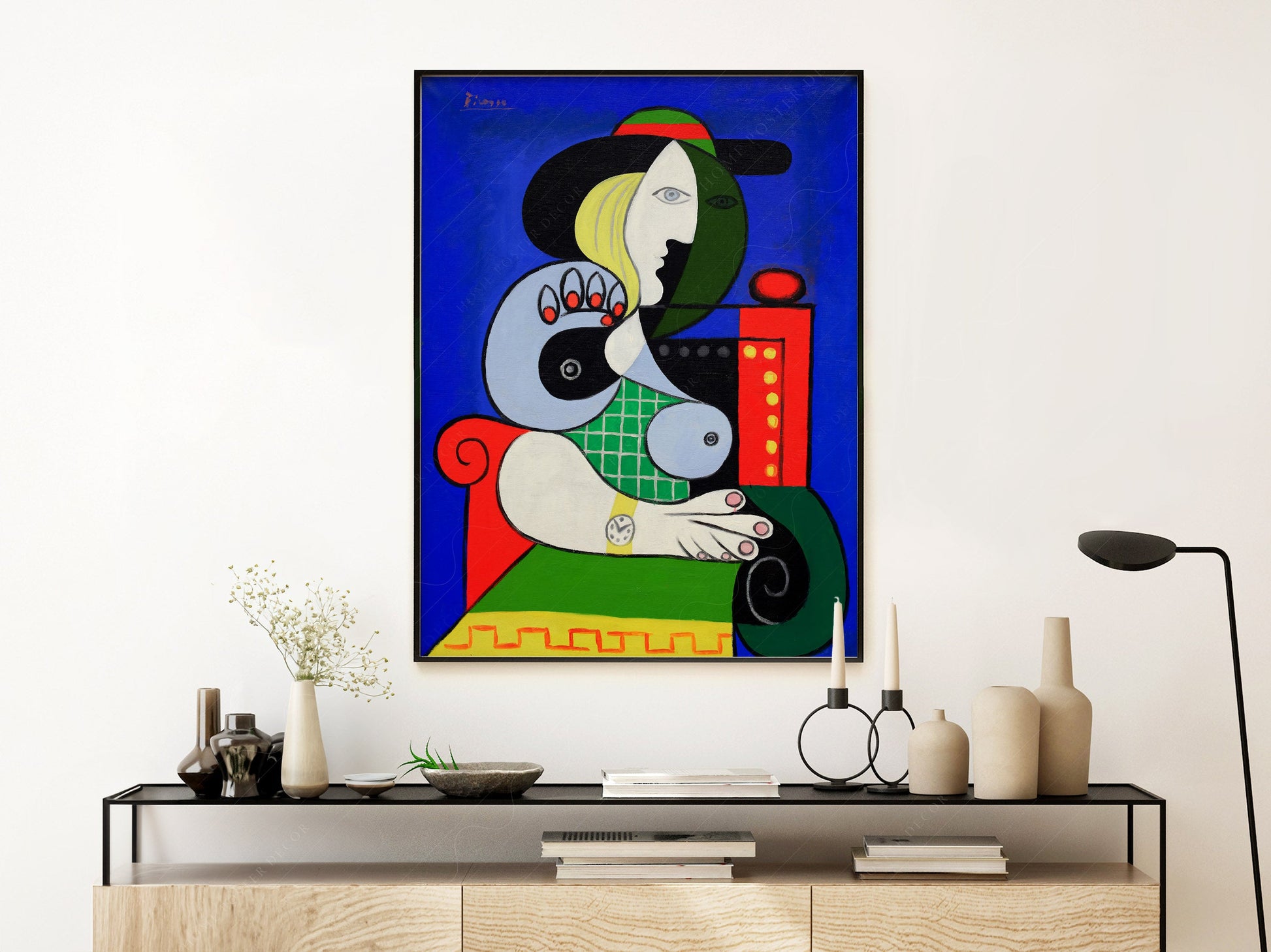 Pablo Picasso Woman with a Watch Art Print – Cubist Wall Art Poster