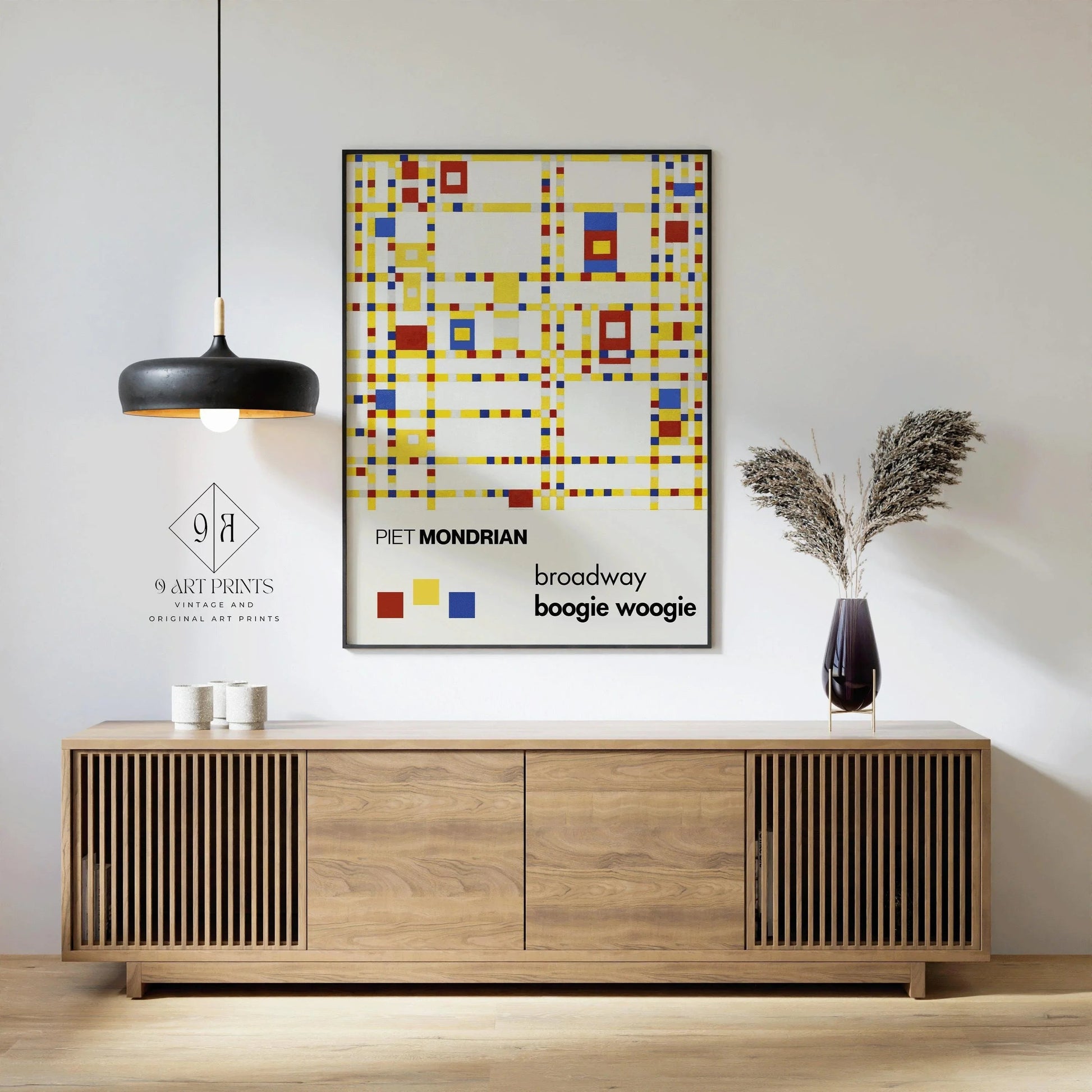 Estampe giclée de Piet Mondrian Broadway Boogie Woogie : Art moderne du milieu du XXe siècle