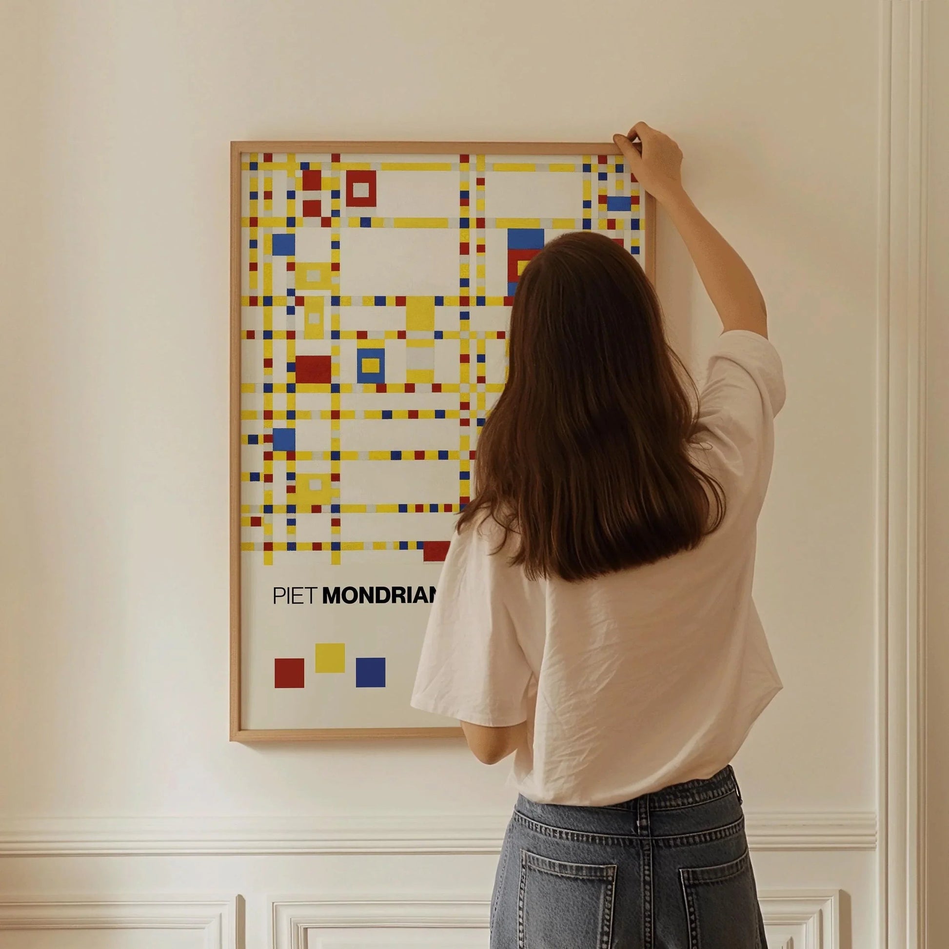 Estampe giclée de Piet Mondrian Broadway Boogie Woogie : Art moderne du milieu du XXe siècle