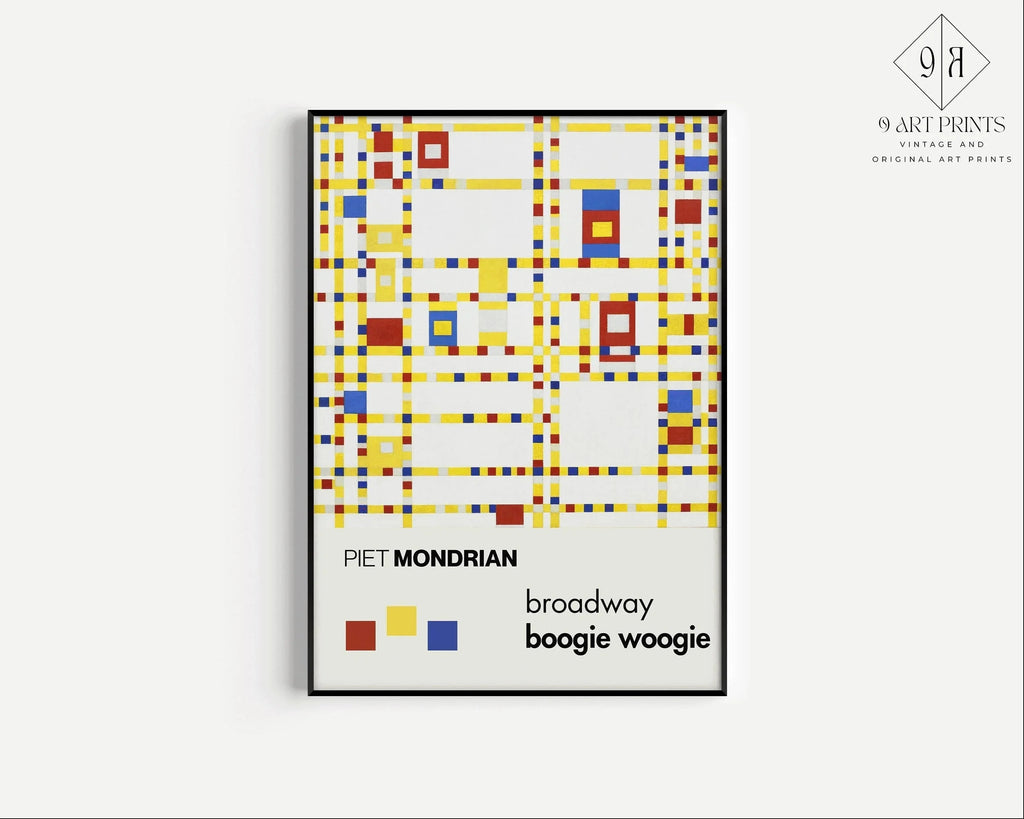 Estampe giclée de Piet Mondrian Broadway Boogie Woogie : Art moderne du milieu du XXe siècle