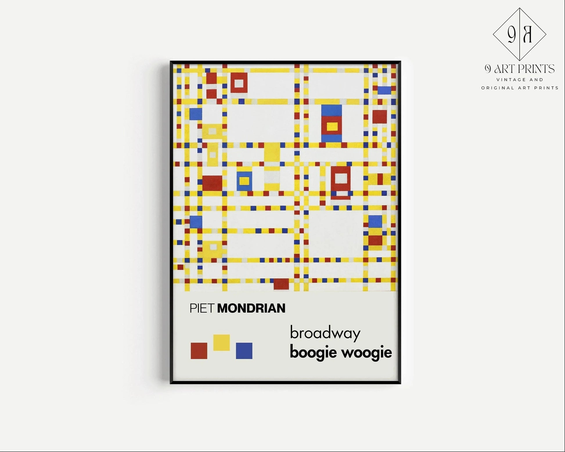 Estampe giclée de Piet Mondrian Broadway Boogie Woogie : Art moderne du milieu du XXe siècle