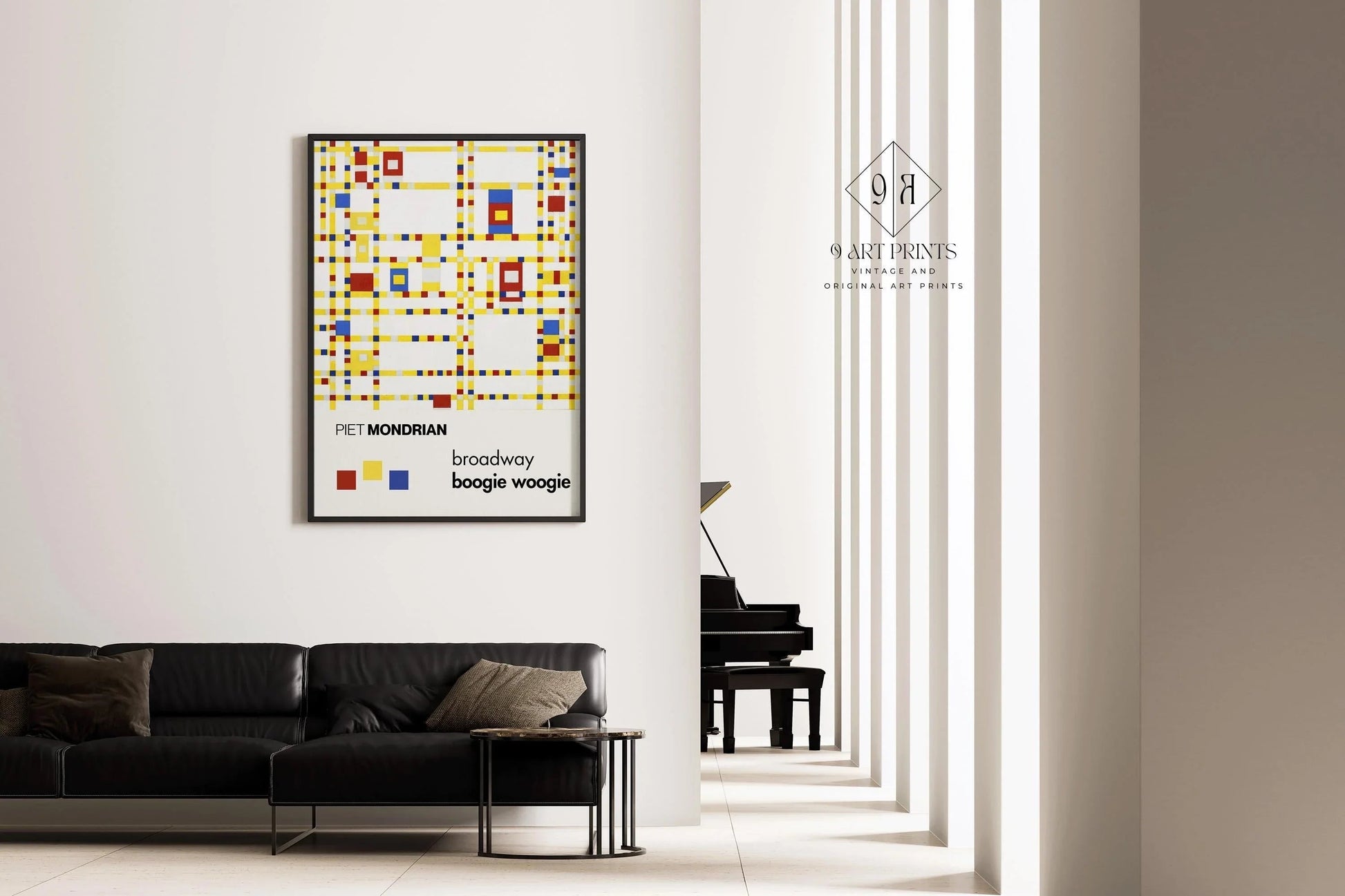 Estampe giclée de Piet Mondrian Broadway Boogie Woogie : Art moderne du milieu du XXe siècle