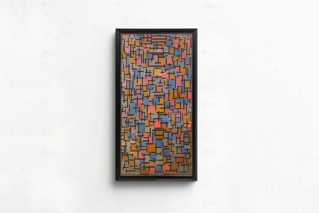 Estampe de la composition de Piet Mondrian (1916) : Impression giclée vintage moderne du milieu du siècle (2x1)