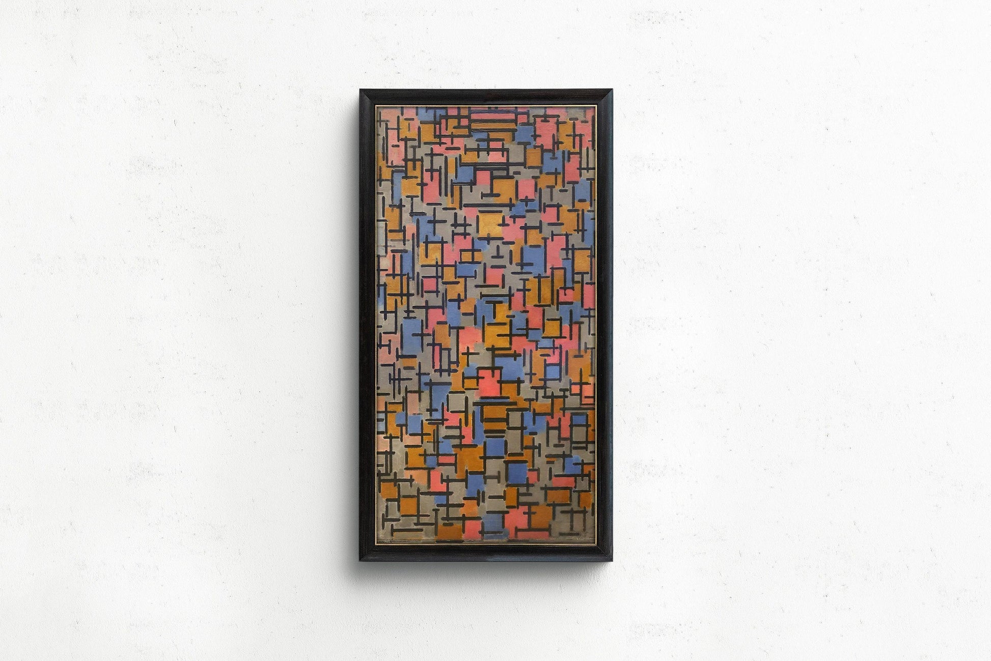 Estampe de la composition de Piet Mondrian (1916) : Impression giclée vintage moderne du milieu du siècle (2x1)