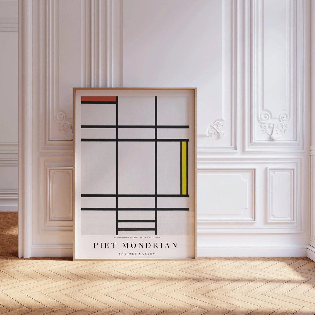 Piet Mondrian - Composition 1936 | Estampe d'art moderne du milieu du XXe siècle (disponible encadrée ou non encadrée)