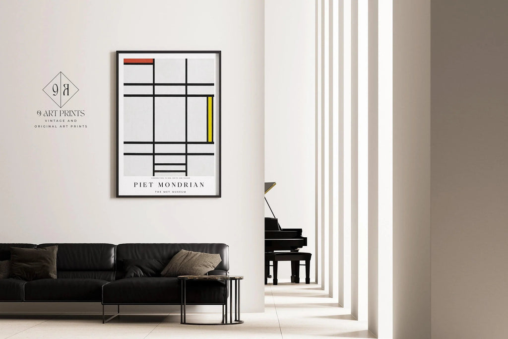 Piet Mondrian - Composition 1936 | Estampe d'art moderne du milieu du XXe siècle (disponible encadrée ou non encadrée)