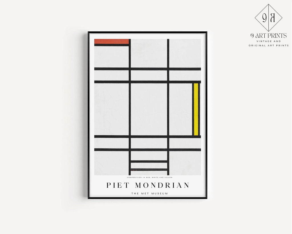 Piet Mondrian - Composition 1936 | Estampe d'art moderne du milieu du XXe siècle (disponible encadrée ou non encadrée)
