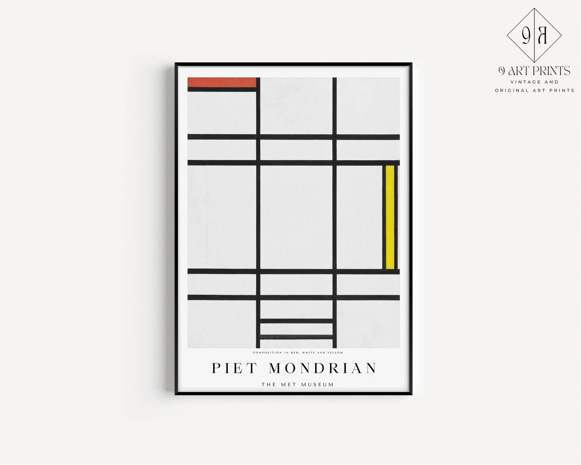Piet Mondrian - Composition 1936 | Estampe d'art moderne du milieu du XXe siècle (disponible encadrée ou non encadrée)