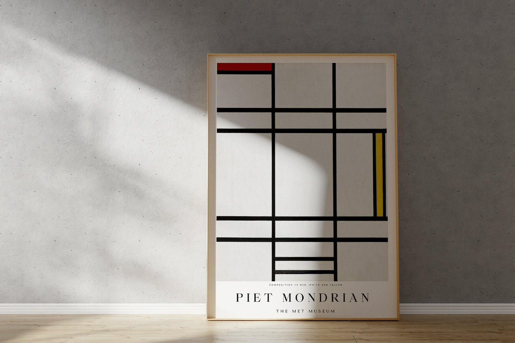 Piet Mondrian - Composition 1936 | Estampe d'art moderne du milieu du XXe siècle (disponible encadrée ou non encadrée)