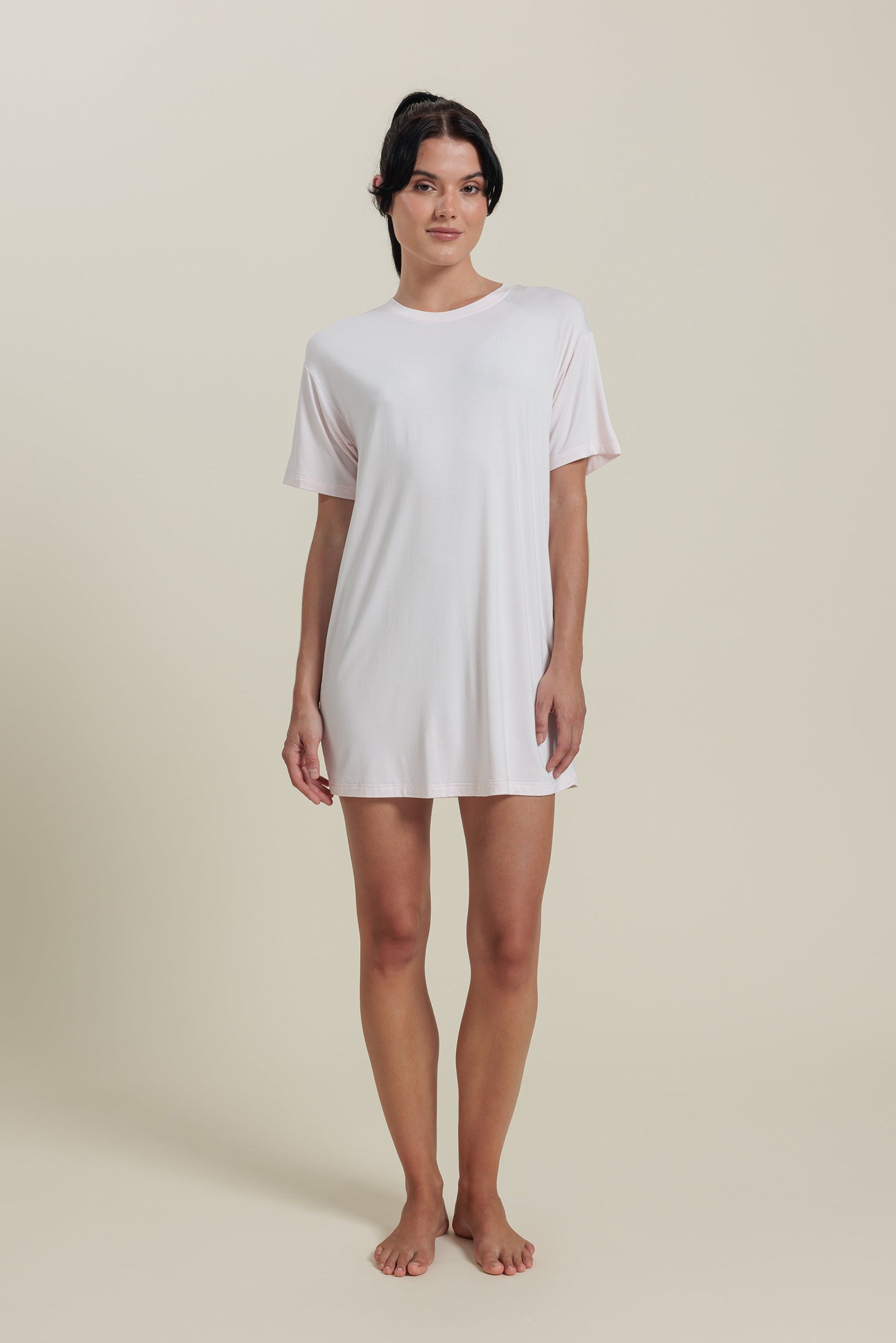 Robe T-shirt à manches courtes en bambou