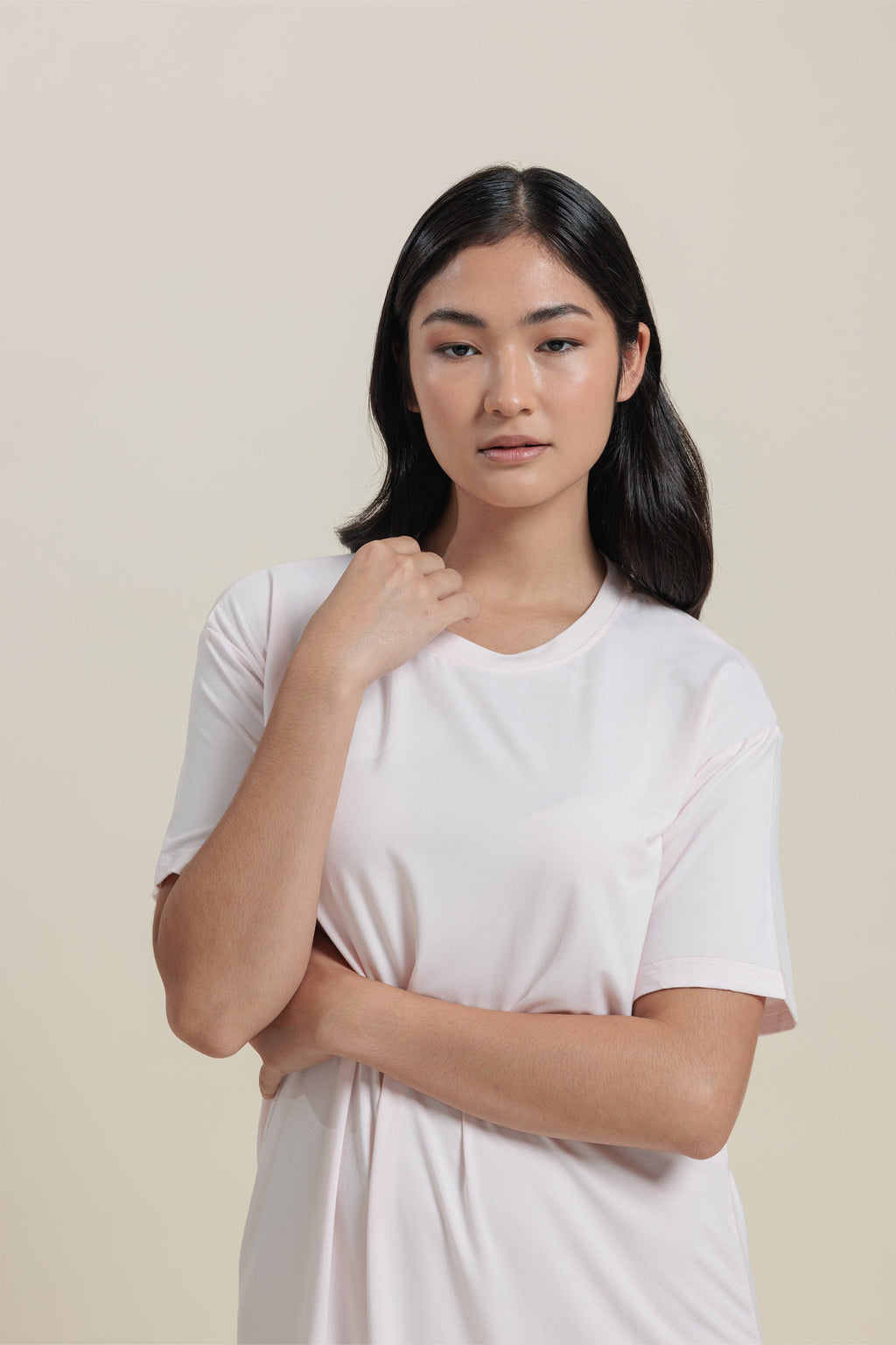 Robe T-shirt à manches courtes en bambou