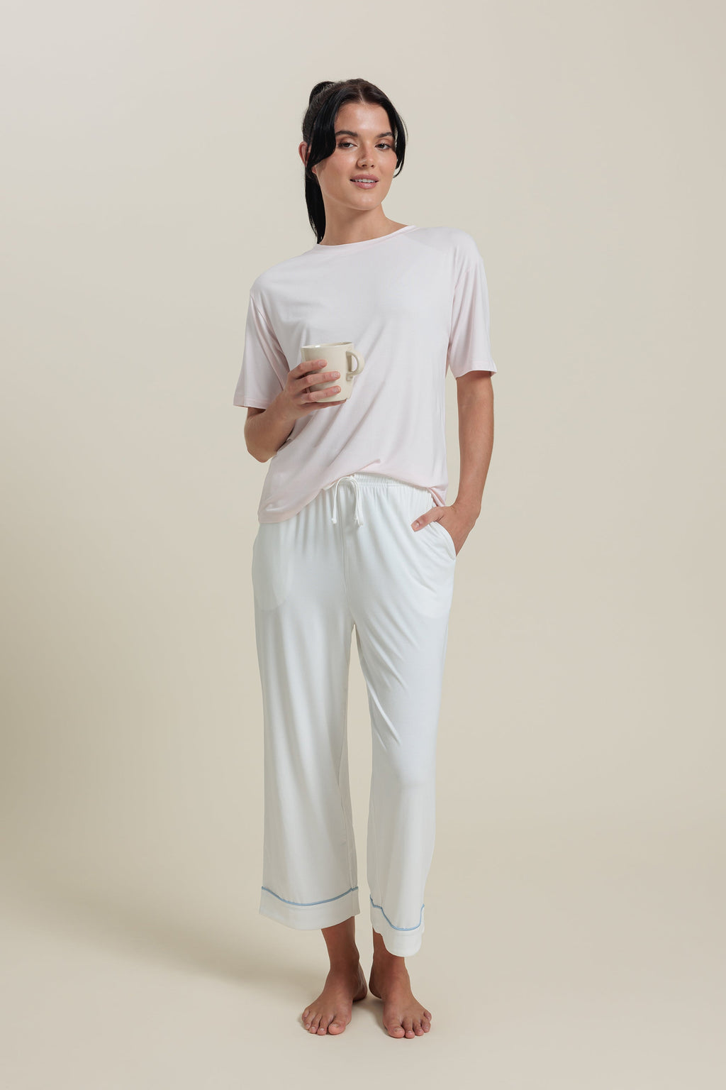 Ensemble de pyjama<br> Ensemble t-shirt en bambou et pantalon court